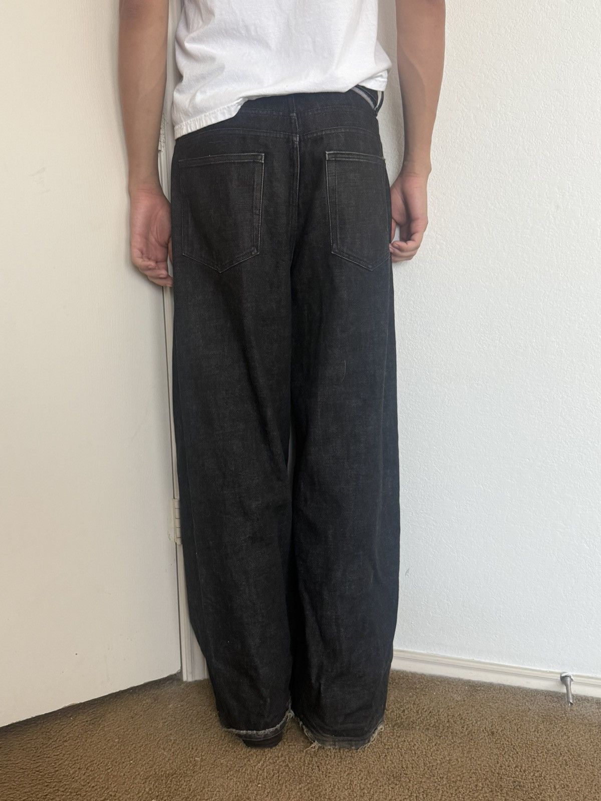 No Faith Studios No faith studio Raw wide leg selvedge denim Size US 33 - 2 Thumbnail