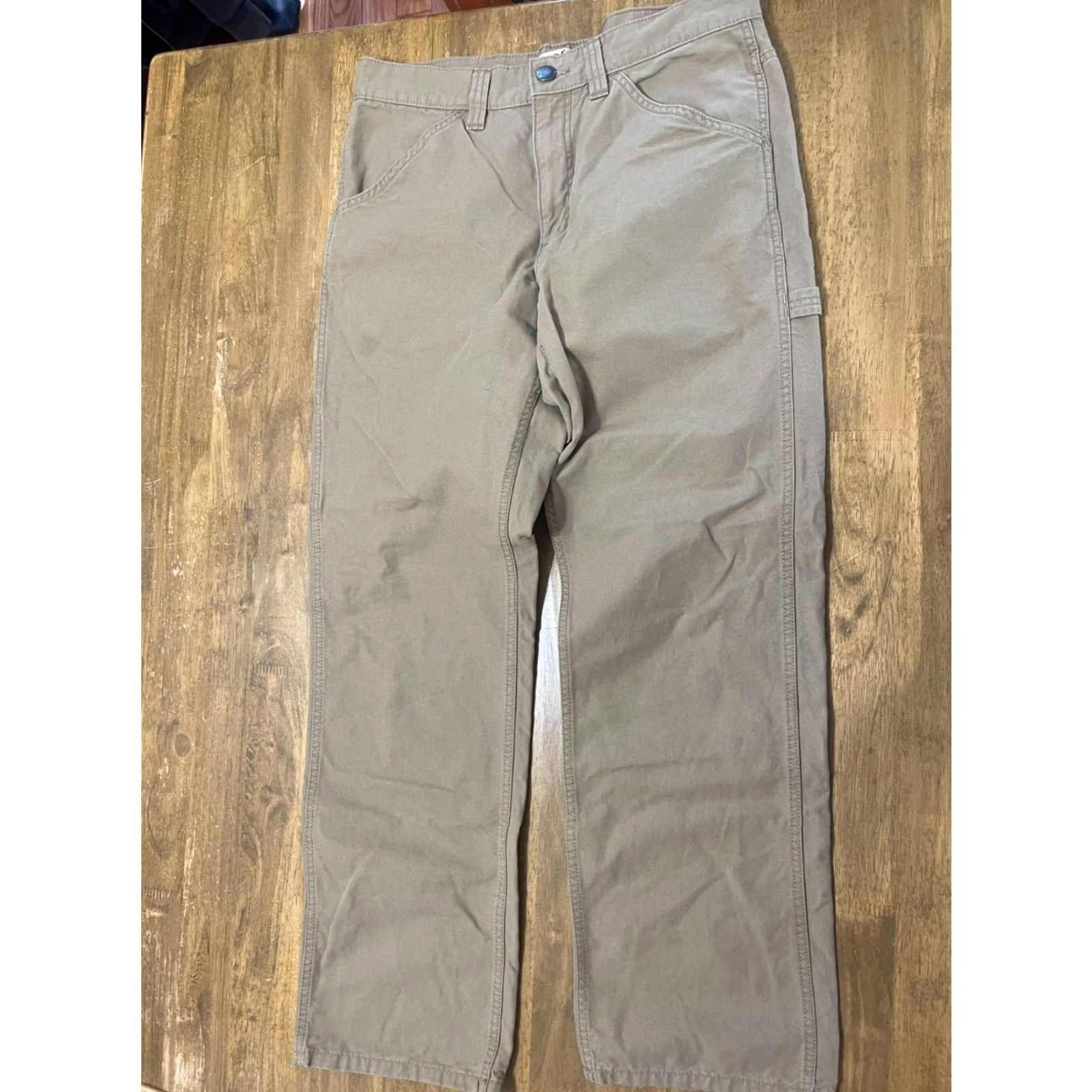 The Mountain Blue Mountain Pants Men Khaki Straight Leg 34x34 Beige Brown Casual Vintage? No 34" Inseam Regular Mens Pants Size US 34 / EU 50 - 2 Thumbnail