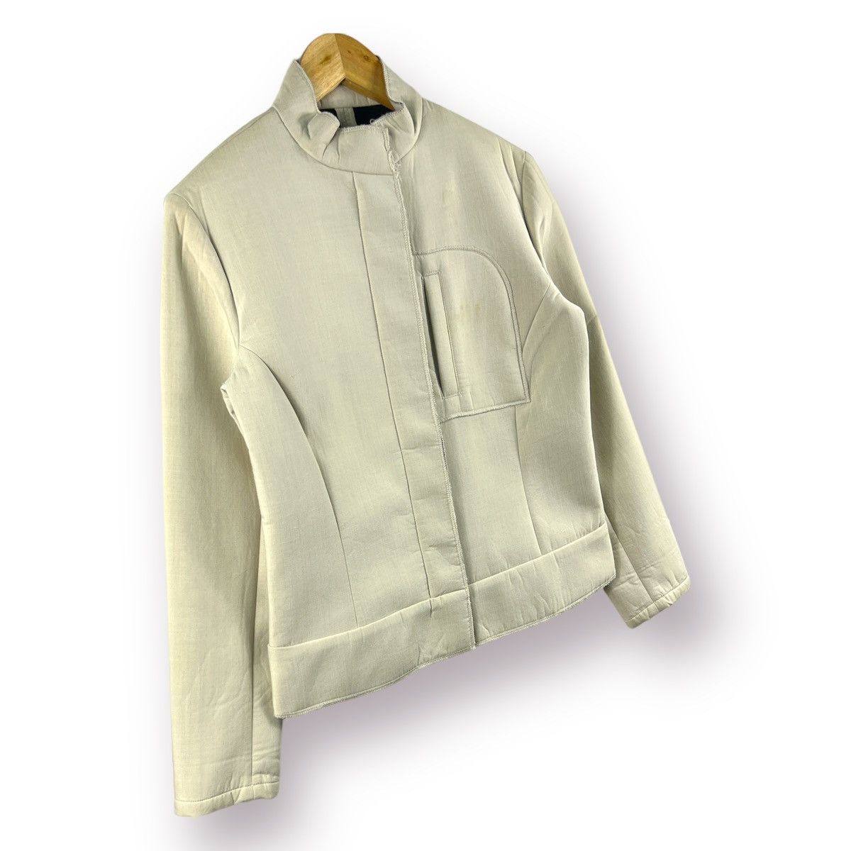Yohji Yamamoto 🔥 YOHJI YAMAMOTO WXYZ WORK SHOP VISCOSE CROPED JACKET Size XS / US 0-2 / IT 36-38 - 3 Thumbnail