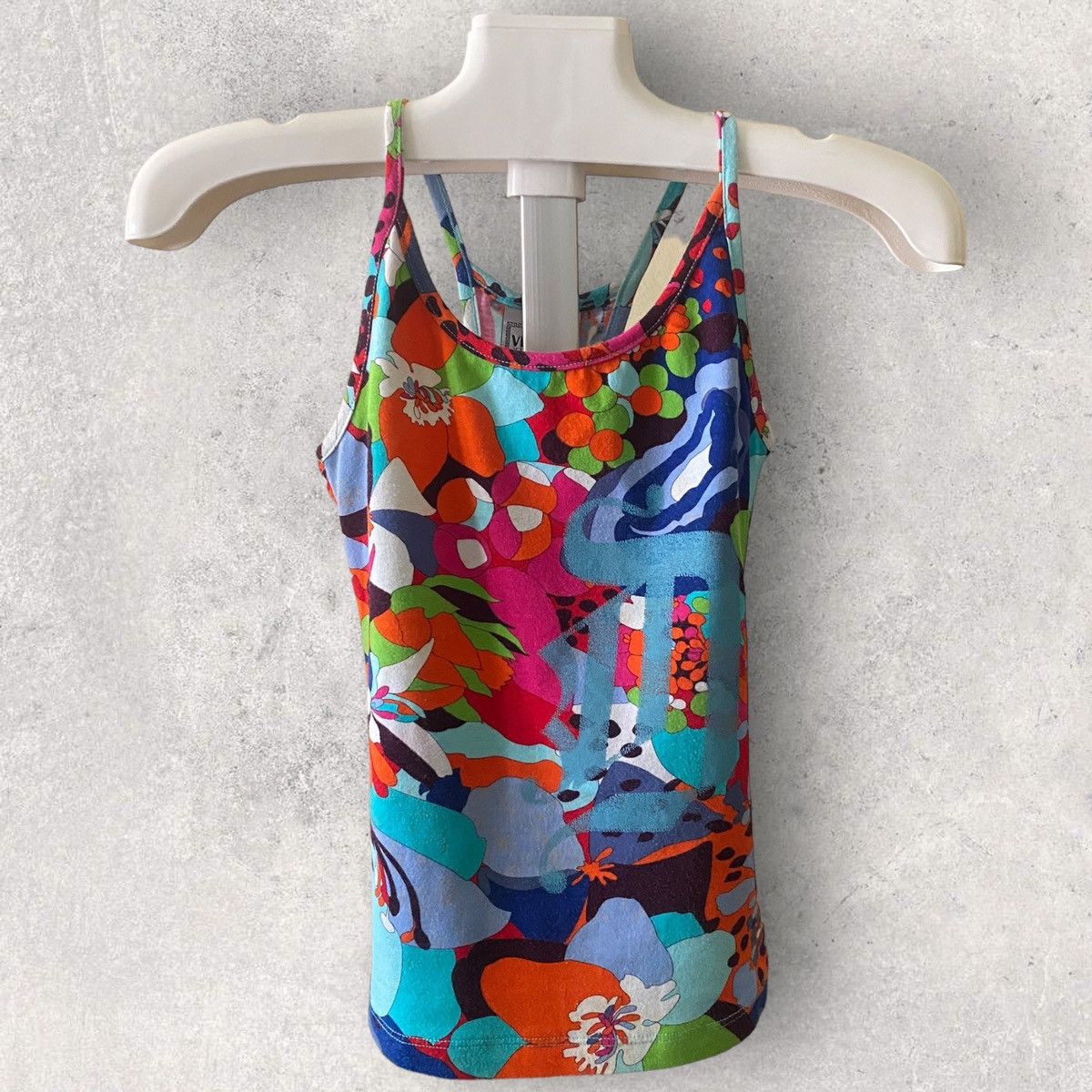 Versace Vintage Versace Jeans Signature Floral Tank Top Size XS / US 0-2 / IT 36-38 - 1 Thumbnail