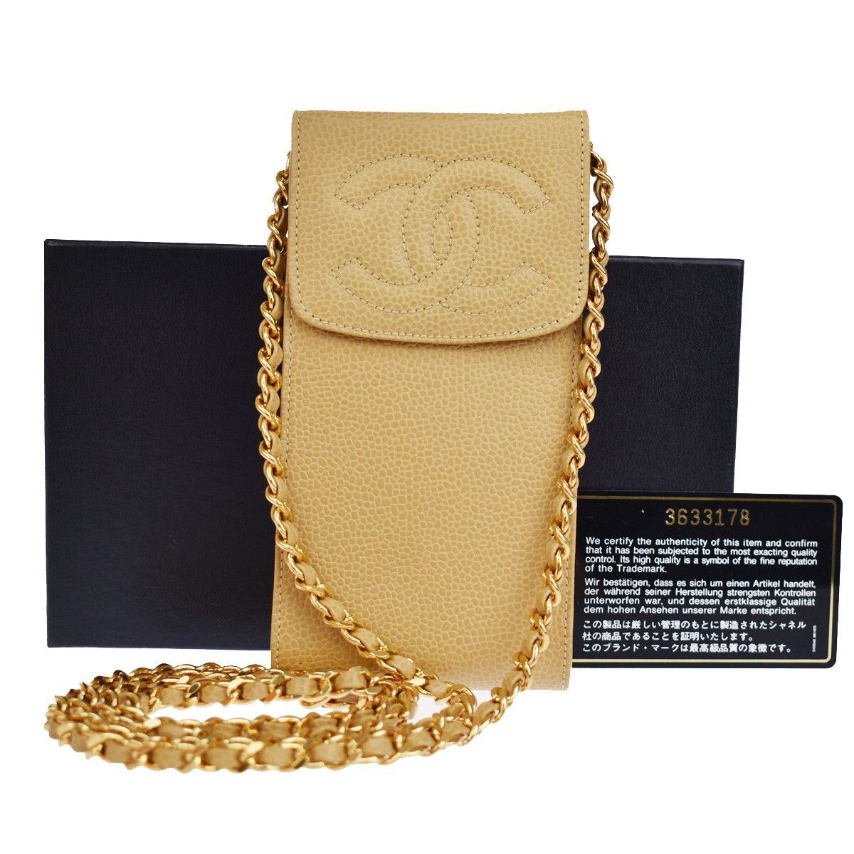 Chanel Chanel Vintage CC Phone Holder Crossbody Bag Caviar Size ONE SIZE - 1 Thumbnail