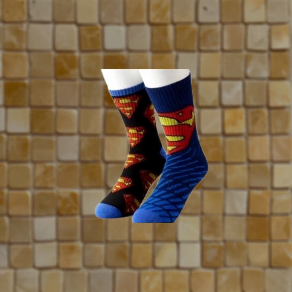 DC Comics DC Comics Superman Crew Socks - 2 Pairs - Size 6-12 - Multicolor Novelty Socks - Men - Crew Socks - Polyester - Mid Calf Size ONE SIZE - 1 Preview