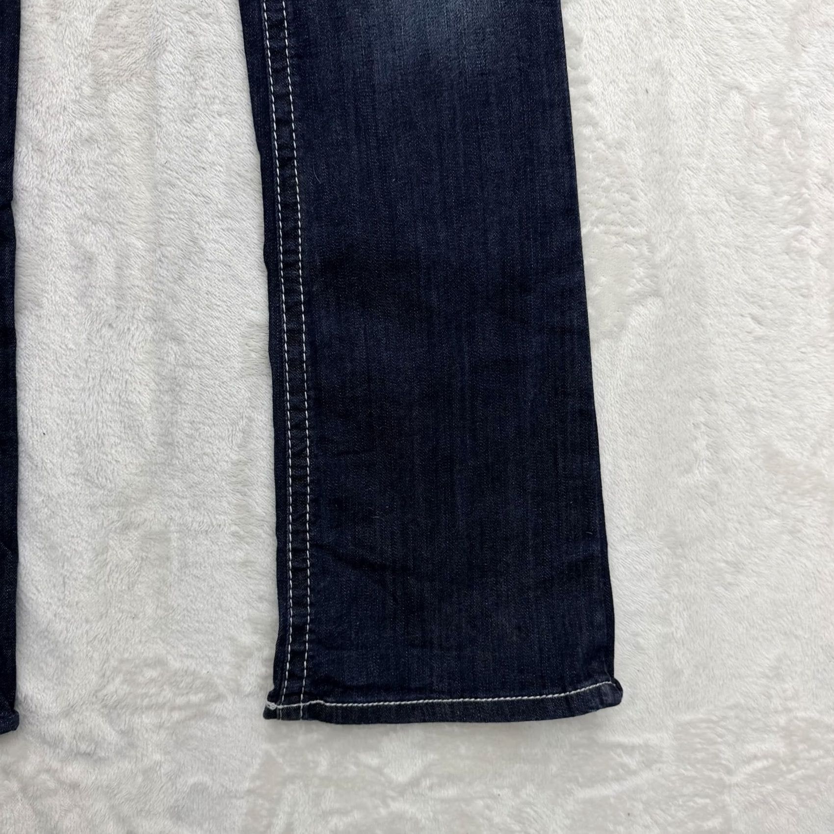 Ariat Ariat REAL Denim Jeans Womens 34x32 Bootcut Low Rise Embroidered Blue Denim 5-Pocket Western Stretch Jeans Womens Size 24" / US 00 / IT 34 - 4 Thumbnail