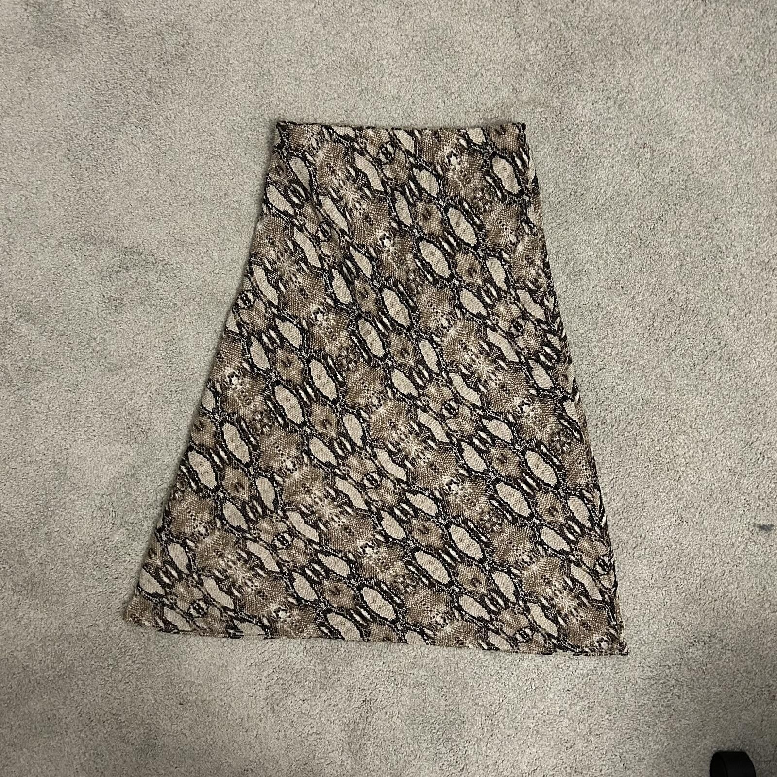 Other Peyton Jensen Womens M Midi Skirt snake print 100% polyester Size 32" / US 10 / IT 46 - 2 Thumbnail