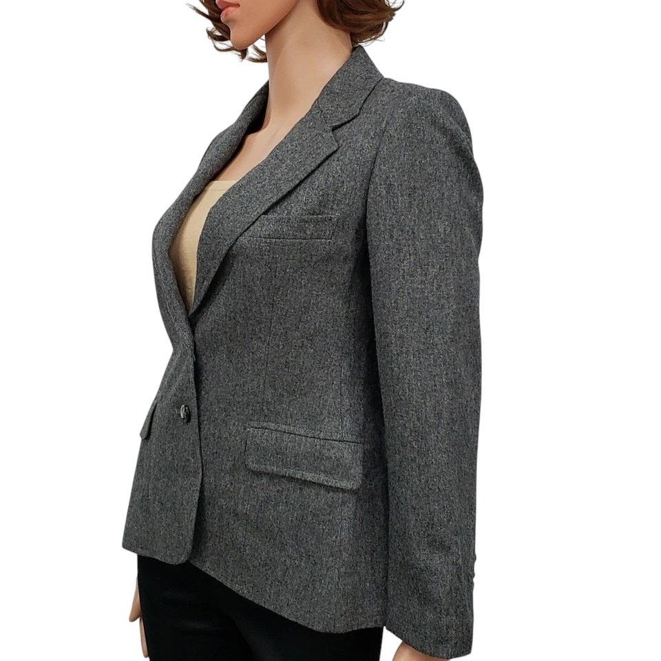 Evan Picone × Vintage Vintage Union Made Evan Picone Petite Wool Blazer Jacket S Size S / US 4 / IT 40 - 4 Thumbnail