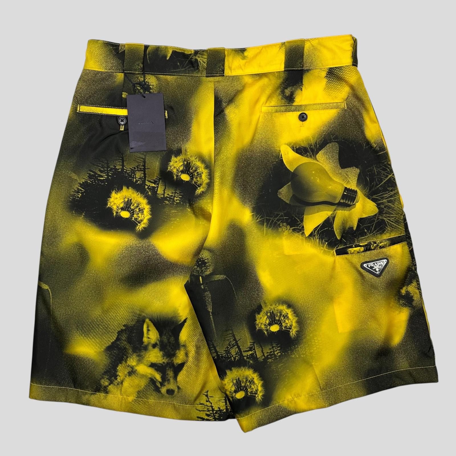Prada Prada x Raf Simons 2022 Re-nylon Wolf Baggy Bermuda Shorts Size US 34 / EU 50 - 1 Thumbnail