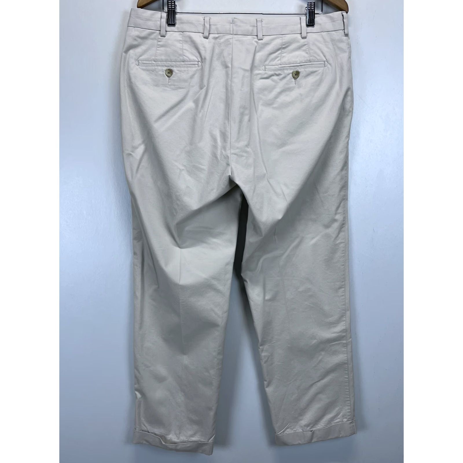 Peter Millar Peter Millar Pants Adult 36 x 29 Beige Flat Front Cuffed Chino Preppy Mens Size US 36 / EU 52 - 2 Thumbnail