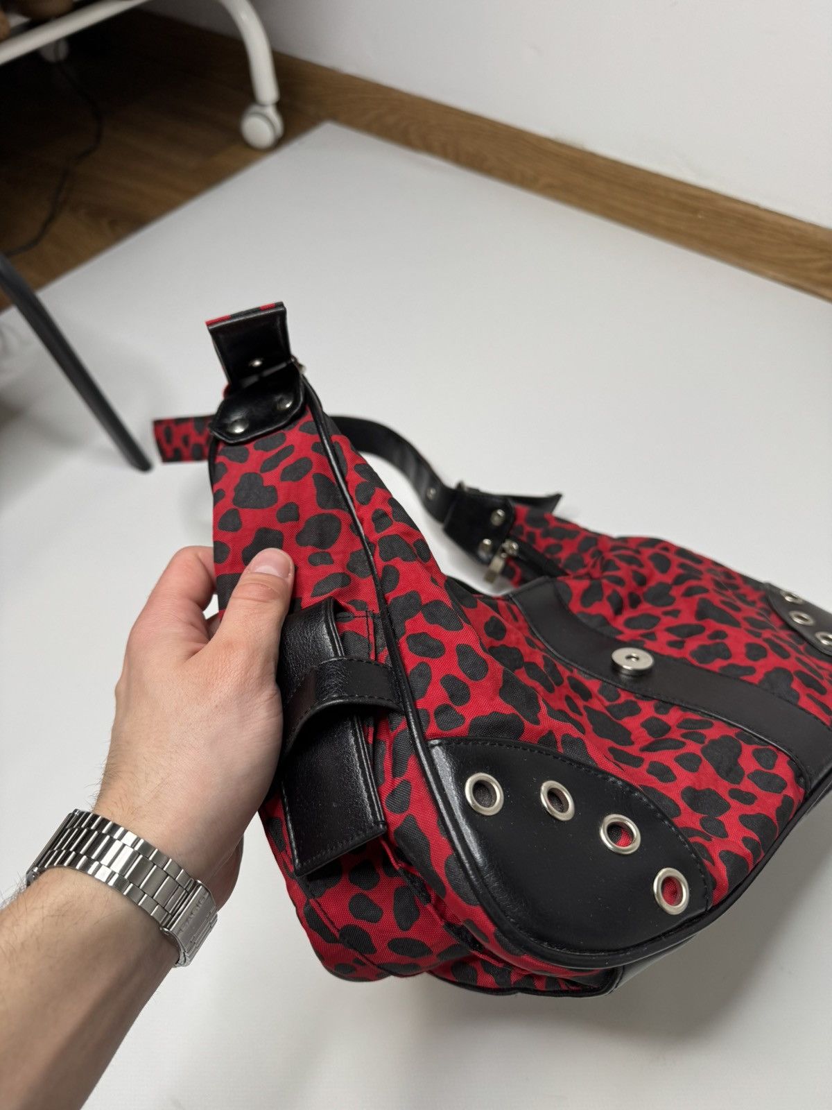 Vintage Vintage avant garde red black dot bag swag y2k if6was9 lgb Size ONE SIZE - 8 Thumbnail