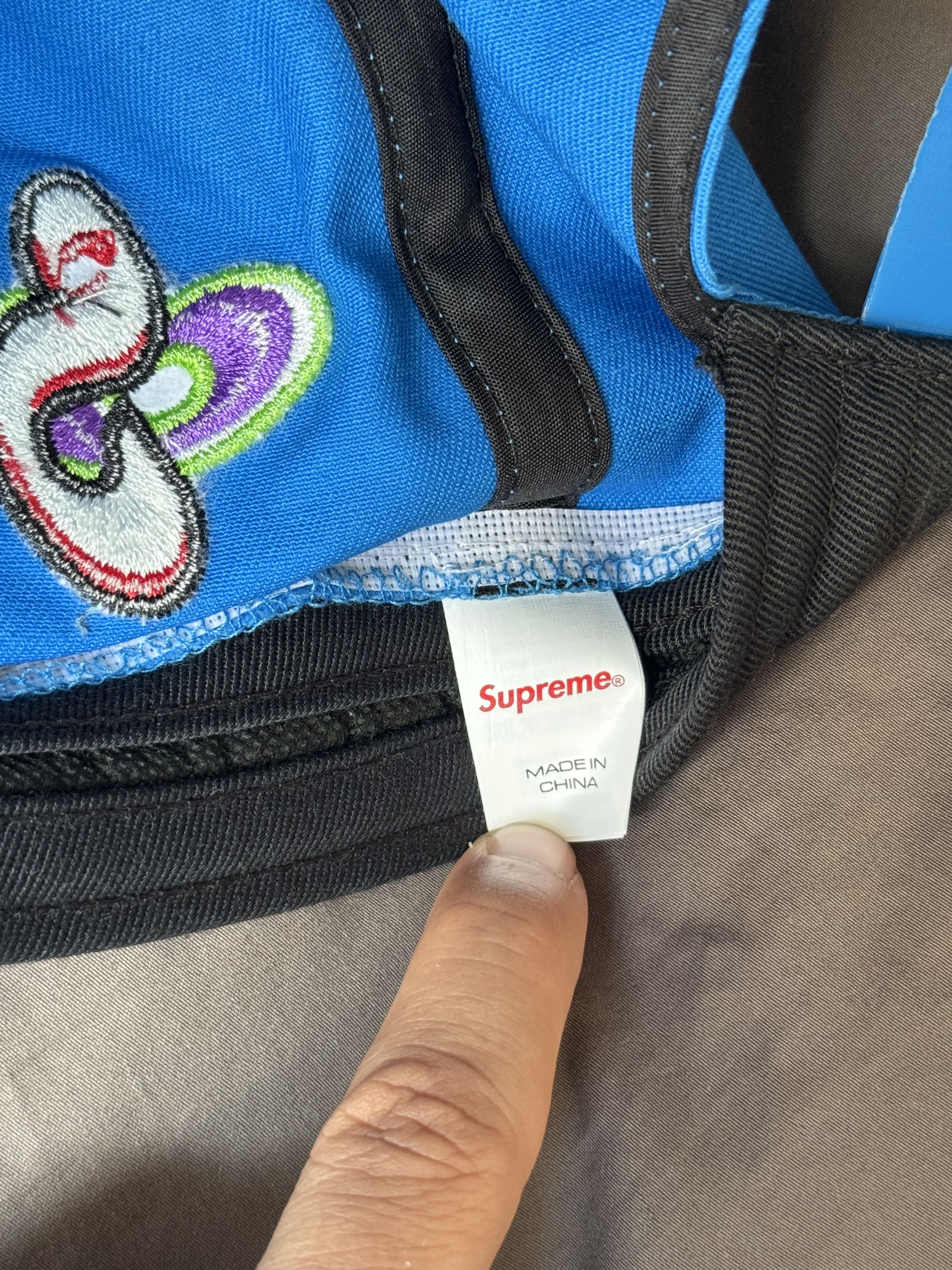 Supreme Supreme FW23 AOI Spellout 5-Panel Hat ' Blue Size ONE SIZE - 7 Thumbnail