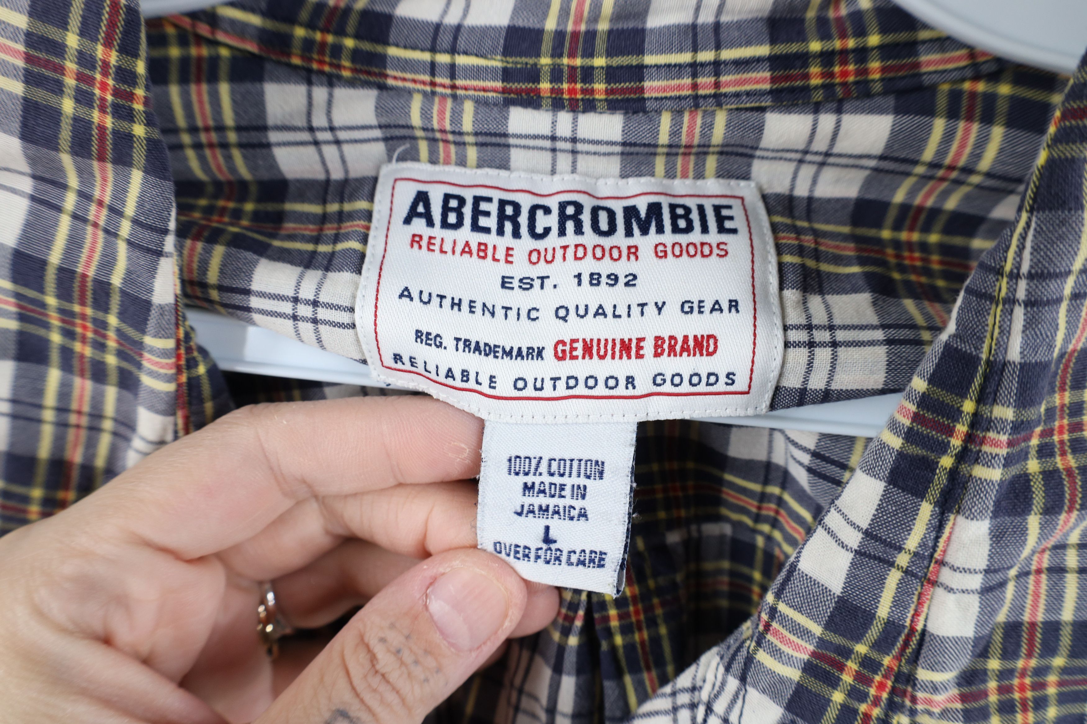 Abercrombie & Fitch Vintage 90s Abercrombie & Fitch Collar Button Shirt Plaid Size US L / EU 52-54 / 3 - 10 Thumbnail