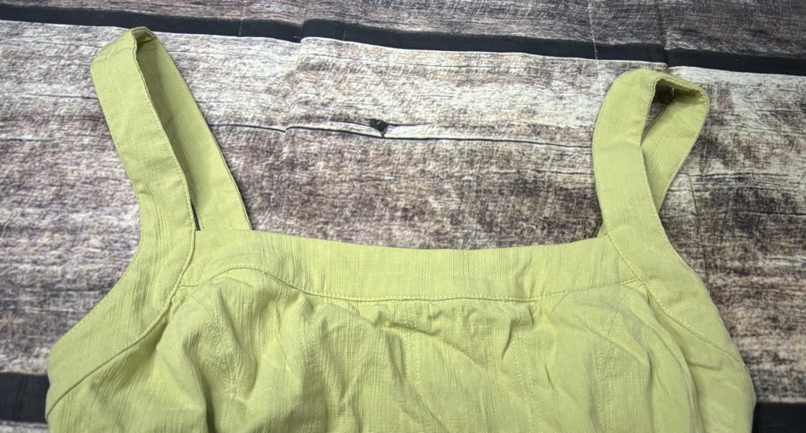 Free People Free People Tank Top Womens XS Viscose Green Ruched Size XS / US 0-2 / IT 36-38 - 4 Thumbnail