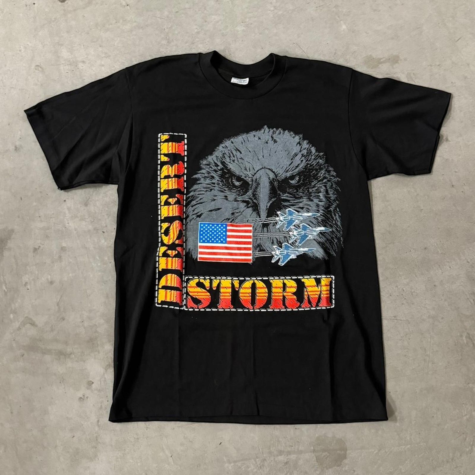 Vintage Vintage 80s/90s Eagle Desert Storm Tee Size US L / EU 52-54 / 3 - 1 Thumbnail