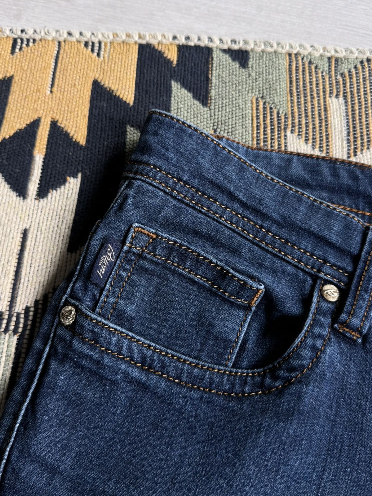Brioni Brioni Logo Denim Luxury Jeans Size US 31 - 10 Thumbnail