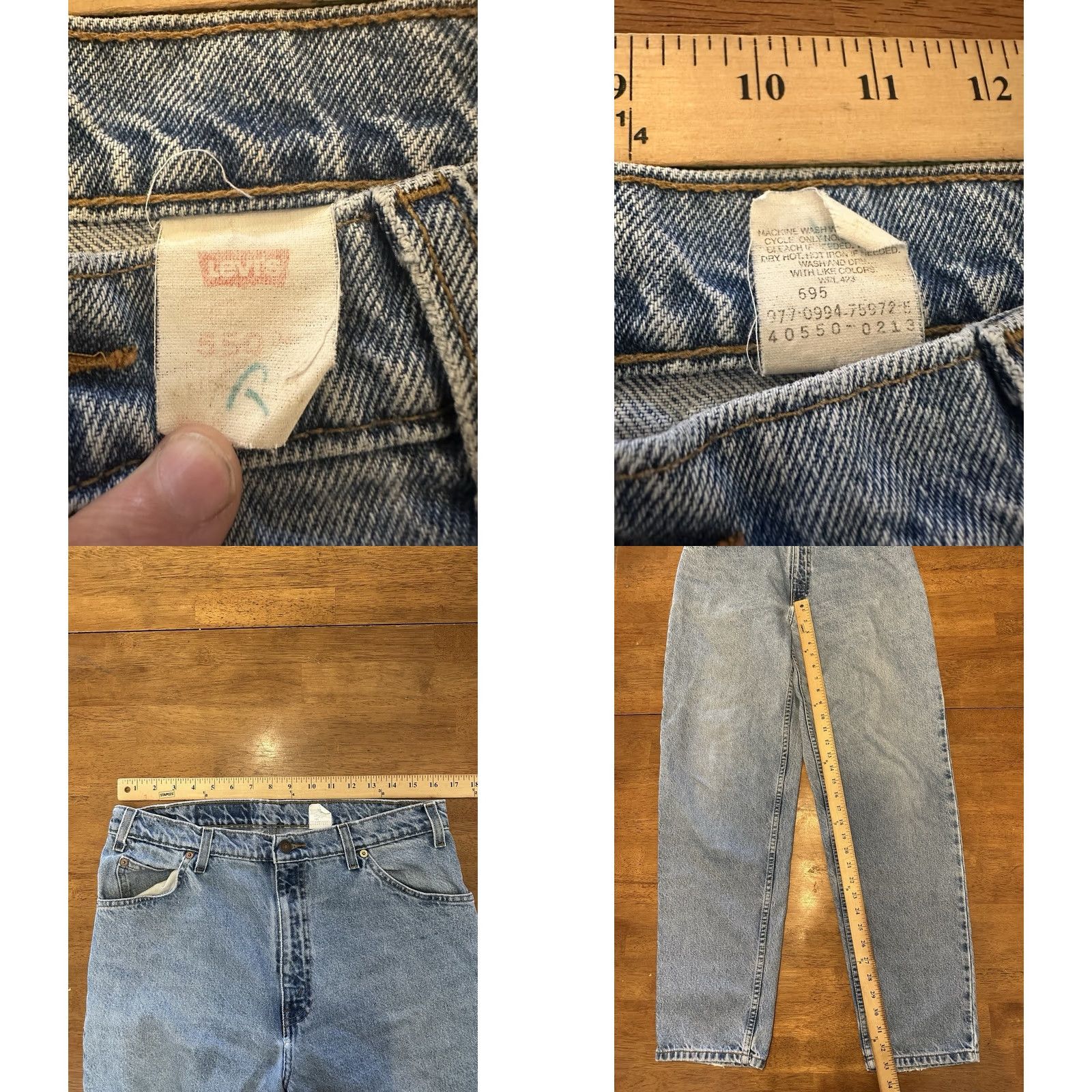 Levi's VINTAGE Levis 550 Jeans 36x32 Regular Men Blue Denim Size US 36 / EU 52 - 8 Thumbnail