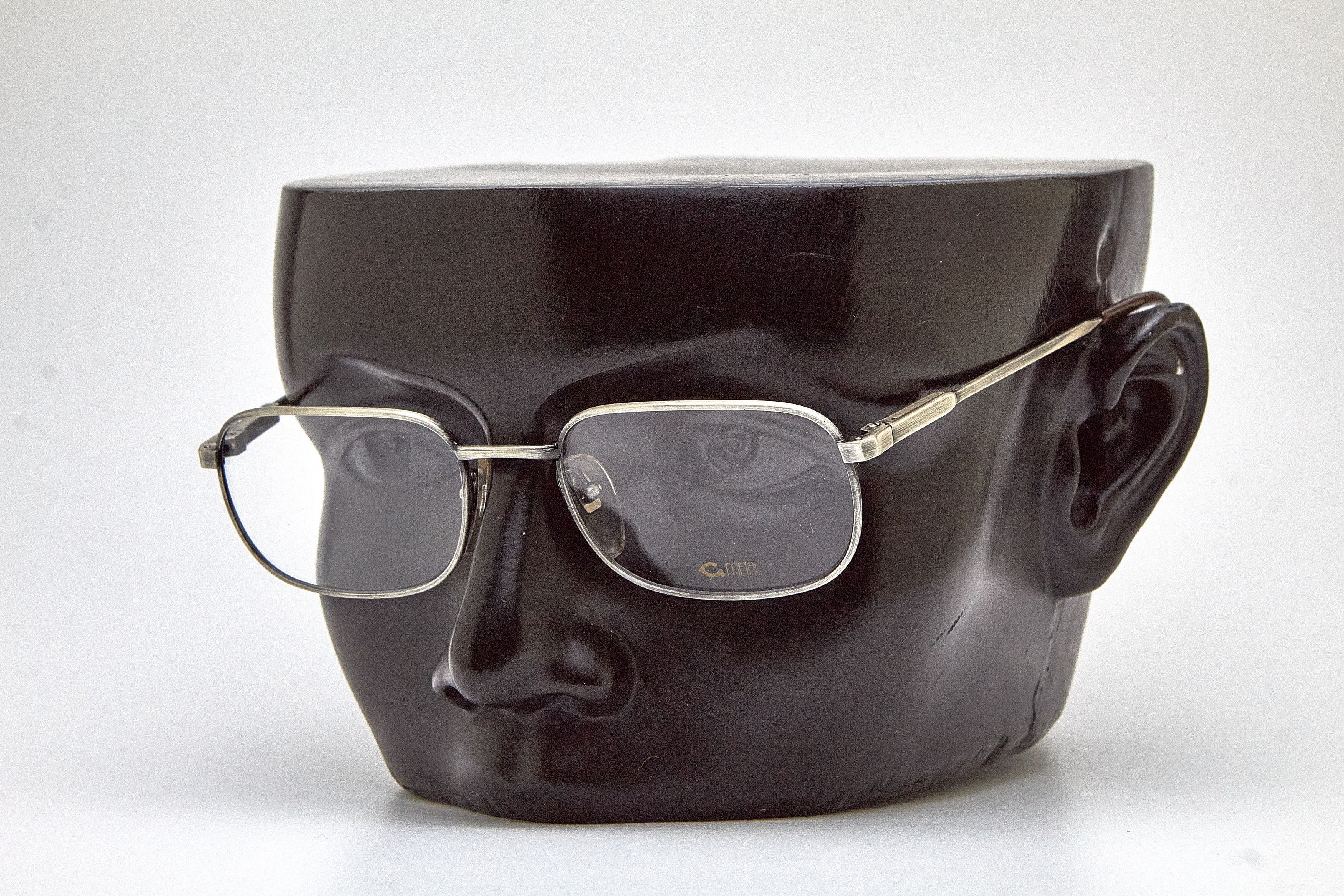 Vintage Old Money GRASSET Brushed Silver Rectangular Quiet Lux Specs Size ONE SIZE - 9 Thumbnail