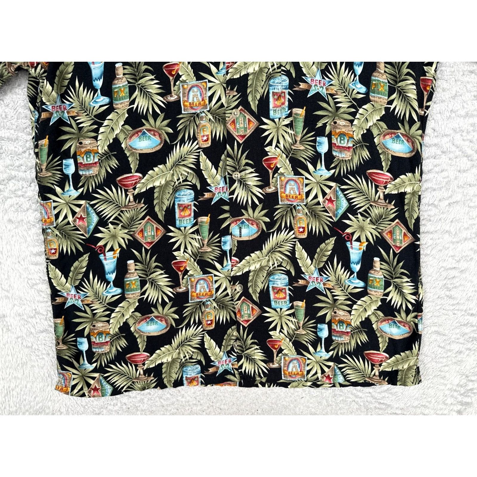 Croft & Barrow Croft & Barrow Shirt Men Large Black Tall Floral Hawaiian Button-Through Rayon Vintage No Size US L / EU 52-54 / 3 - 5 Thumbnail