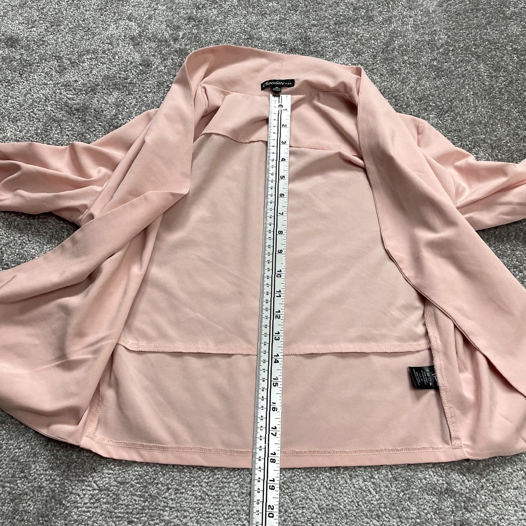 CHOCOOLATE Chocolate Blouse M Pink Cropped Long Sleeve Wrap Stretch Top Womens Size M / US 6-8 / IT 42-44 - 2 Thumbnail