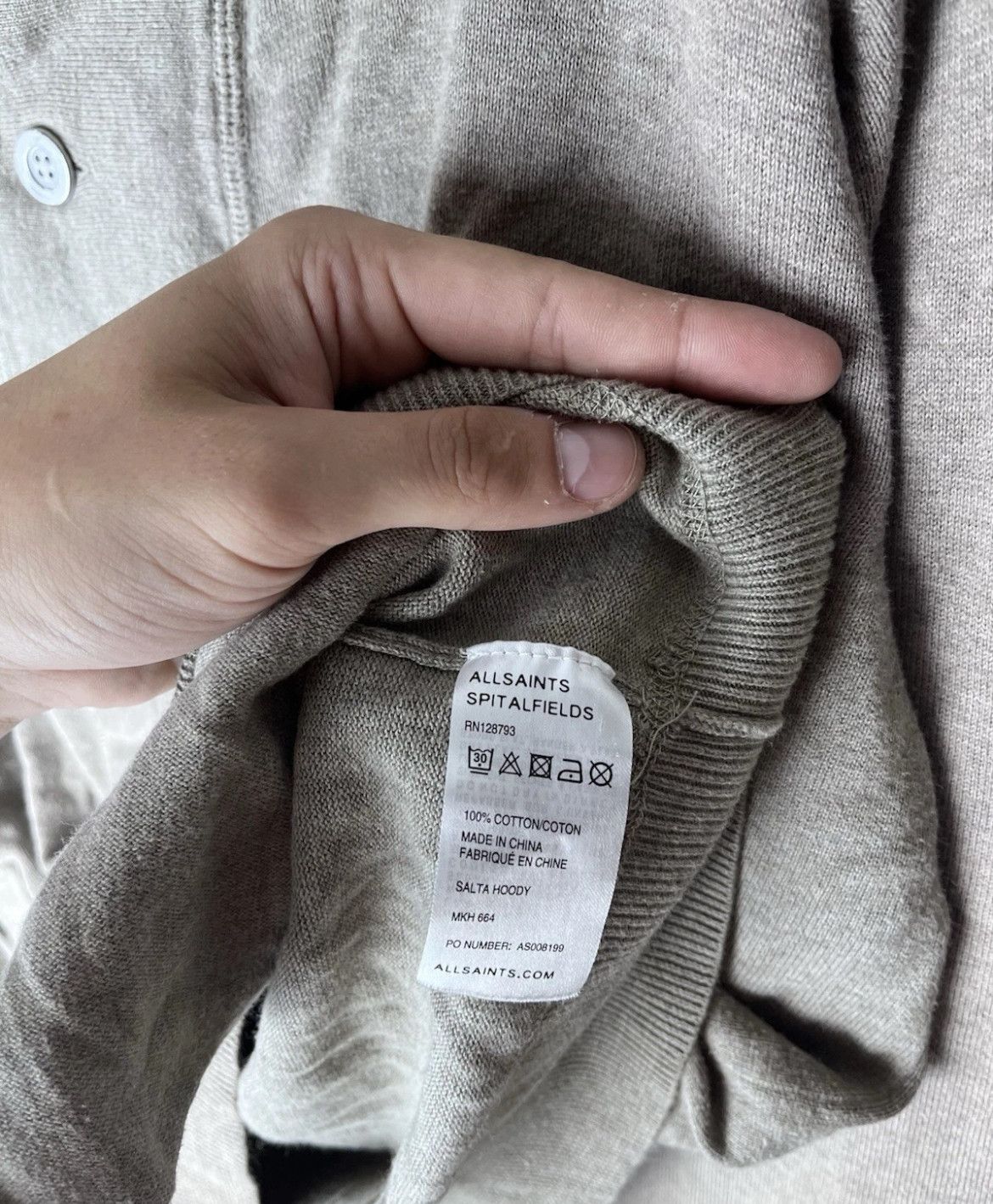 Allsaints Men’s sweater 1/4 zip Allsaints size L Size US L / EU 52-54 / 3 - 4 Thumbnail