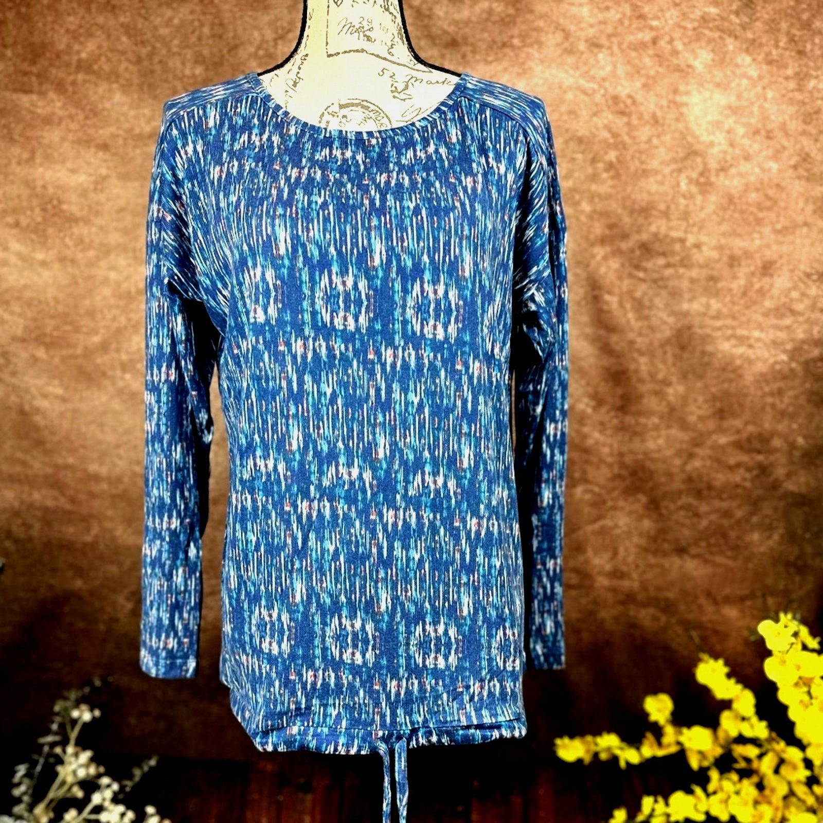 Other Retreat Rhonda Shear Drawstring Hem Tunic Peacock Blue M Size M / US 6-8 / IT 42-44 - 3 Thumbnail