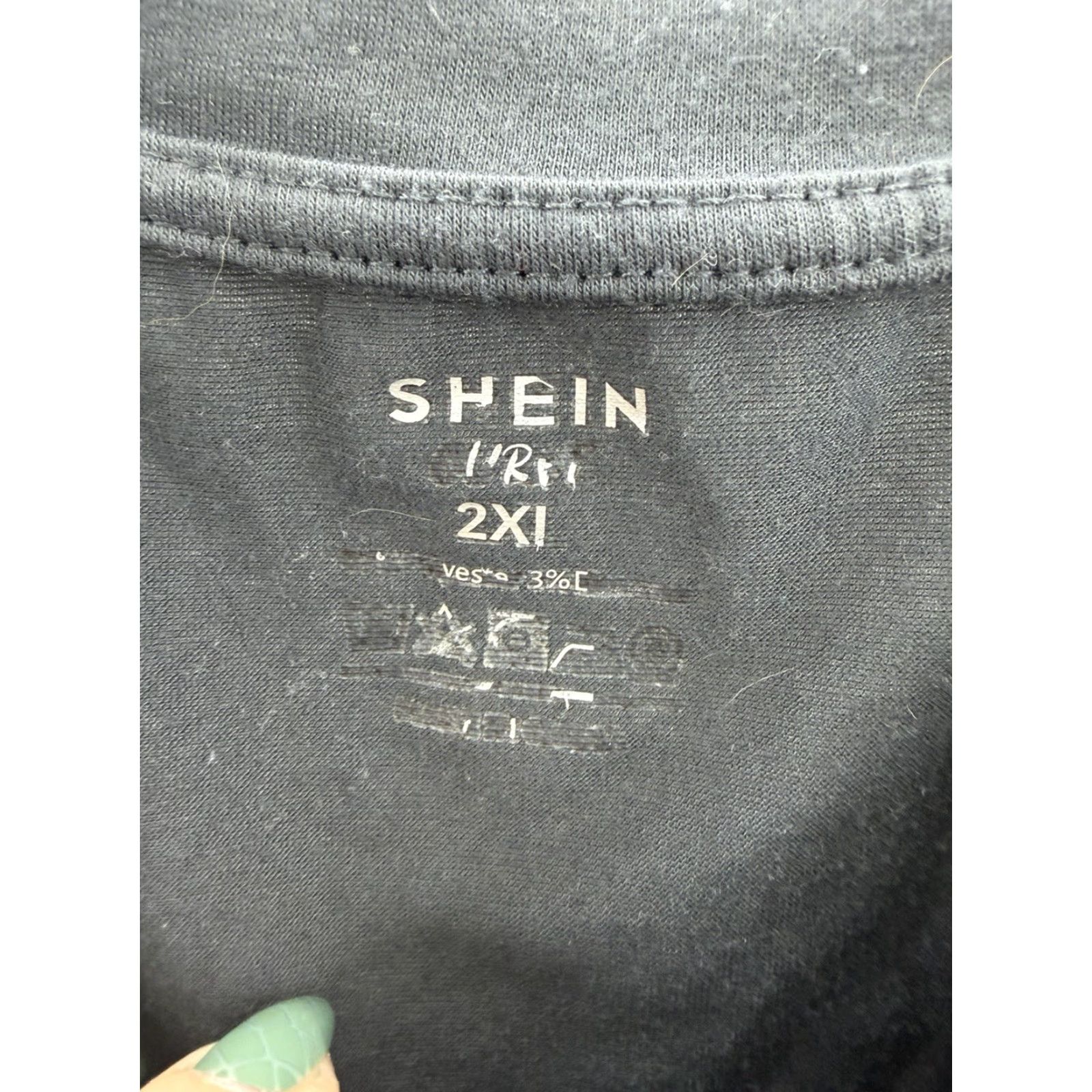 Shein SHEIN Curve Shirt Womens 2XL Gray Short Sleeve Yeehaw Cowgirl Shirt Women casual solid pattern Round Neck Pullover All Seasons Size XXL / US 16-18 / IT 52-54 - 4 Thumbnail