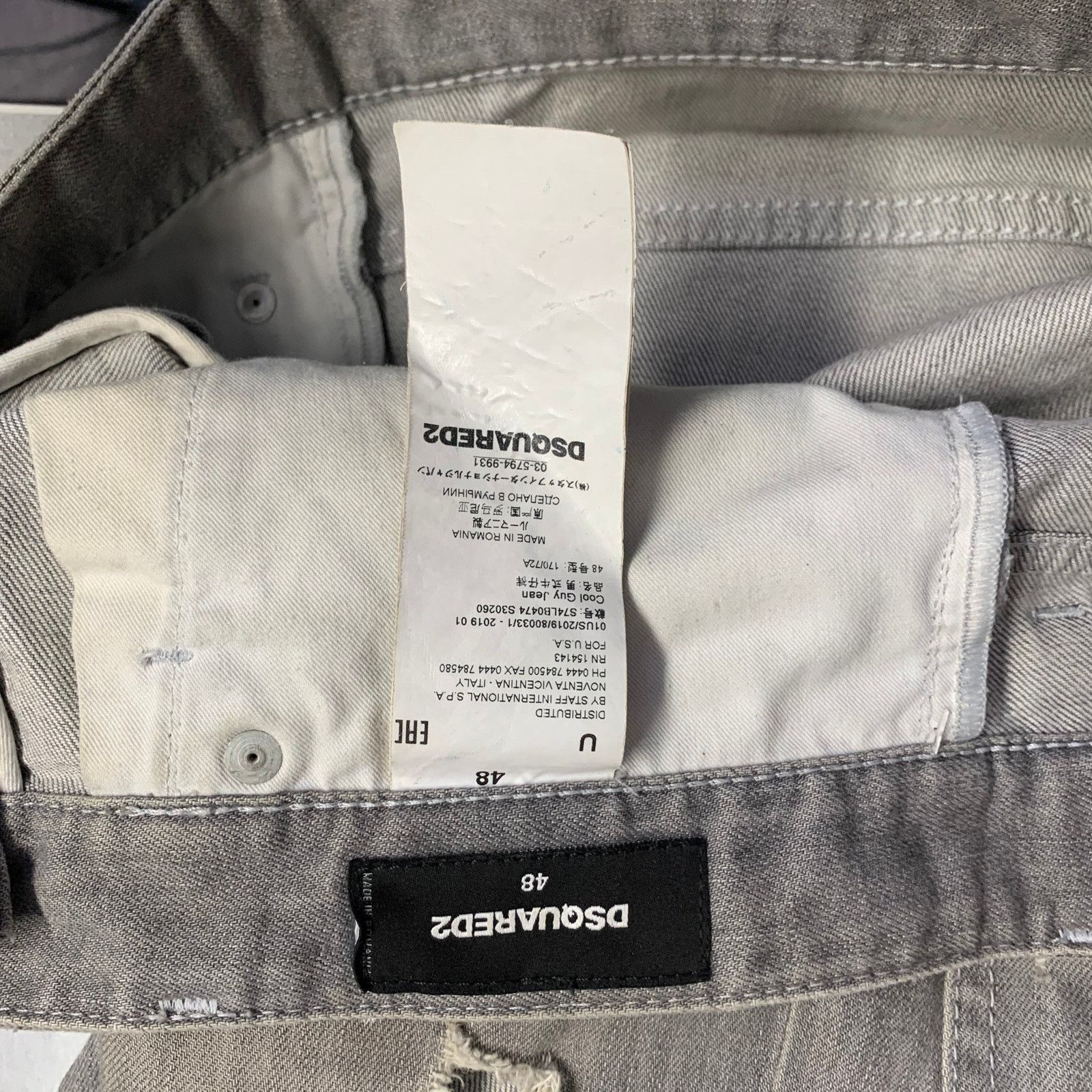 Dsquared2 DSQUARED2 Distressed Cotton Straight Button Jeans Size US 32 / EU 48 - 7 Thumbnail