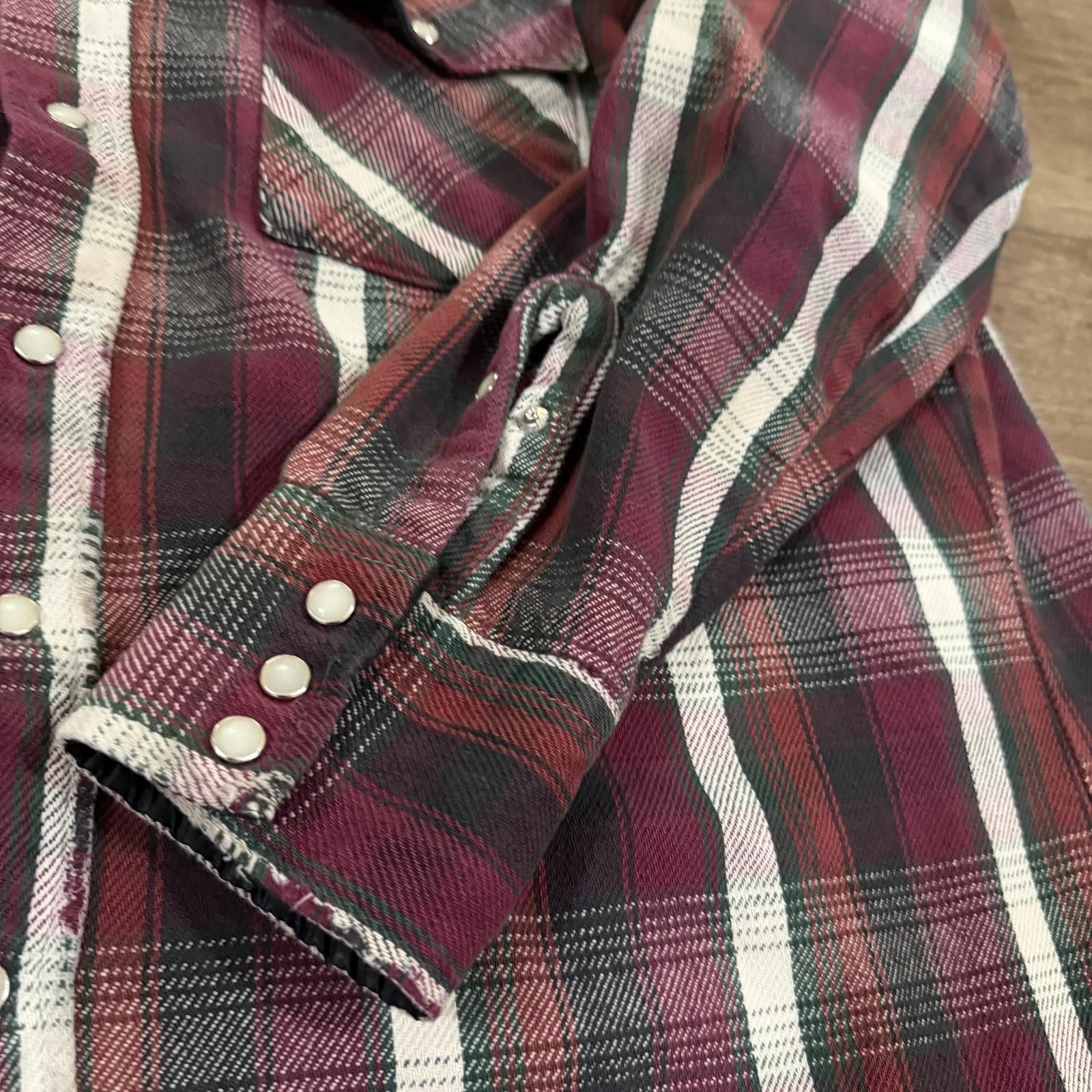 Other Vintage 80s Saddle King Western Flannel Distressed Grunge Size US XXL / EU 58 / 5 - 9 Thumbnail