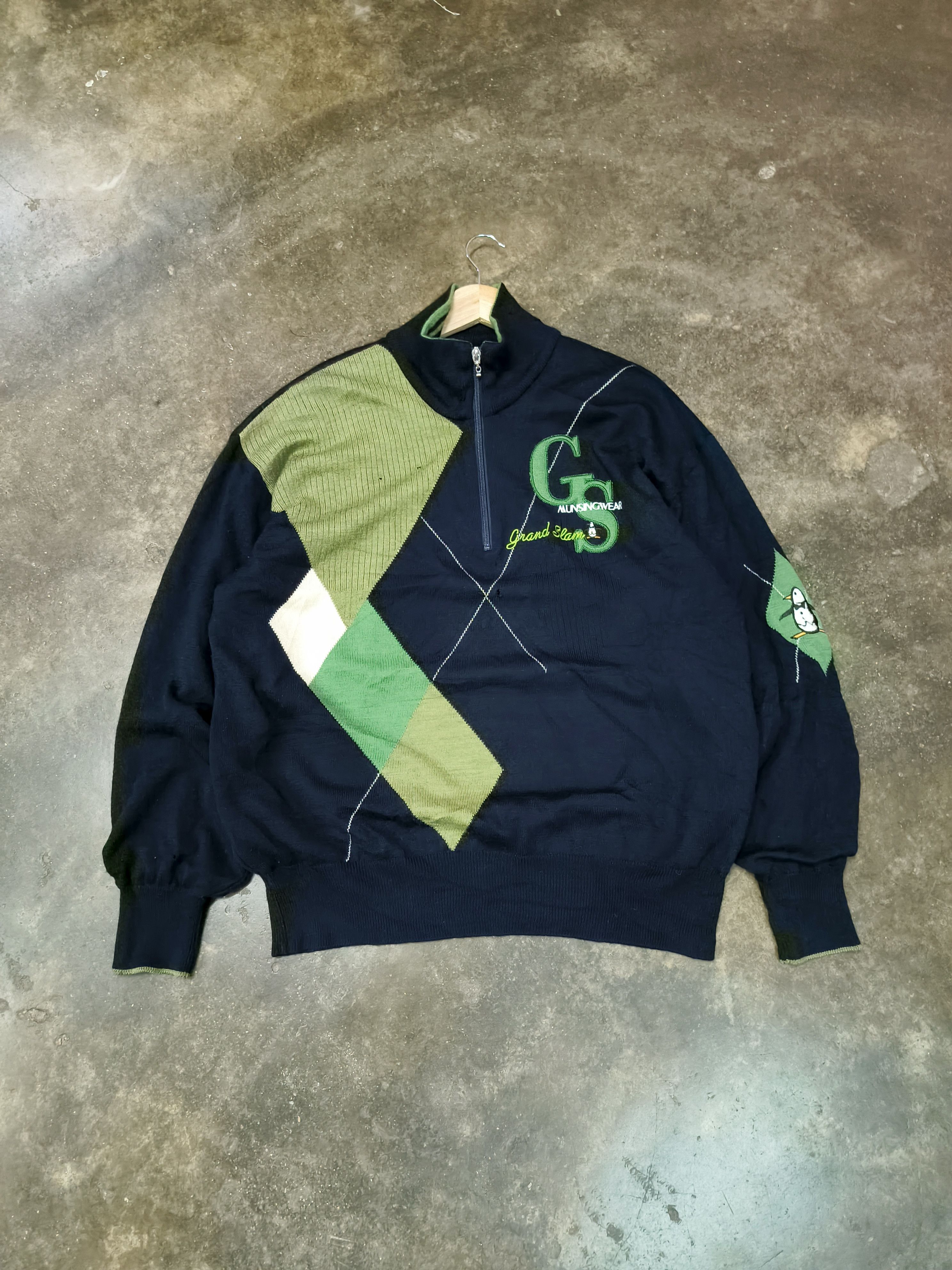 Grand Slam VTG GRAND SLAM MUNSING WEAR KNIT ZIP SWEATER Size US L / EU 52-54 / 3 - 1 Thumbnail