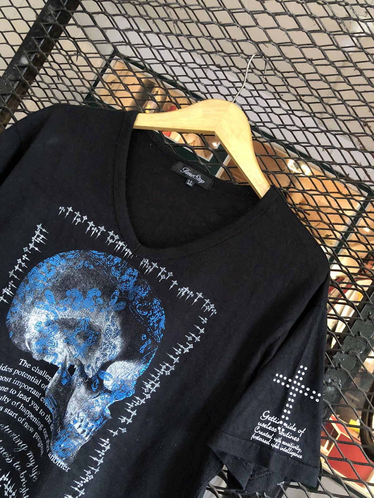 If Six Was Nine × Japanese Brand × Le Grande Bleu (L.G.B.) JAPANESE TIME STEP POEM SKULL GOTHIC LONGSLEEVE Size US L / EU 52-54 / 3 - 4 Thumbnail
