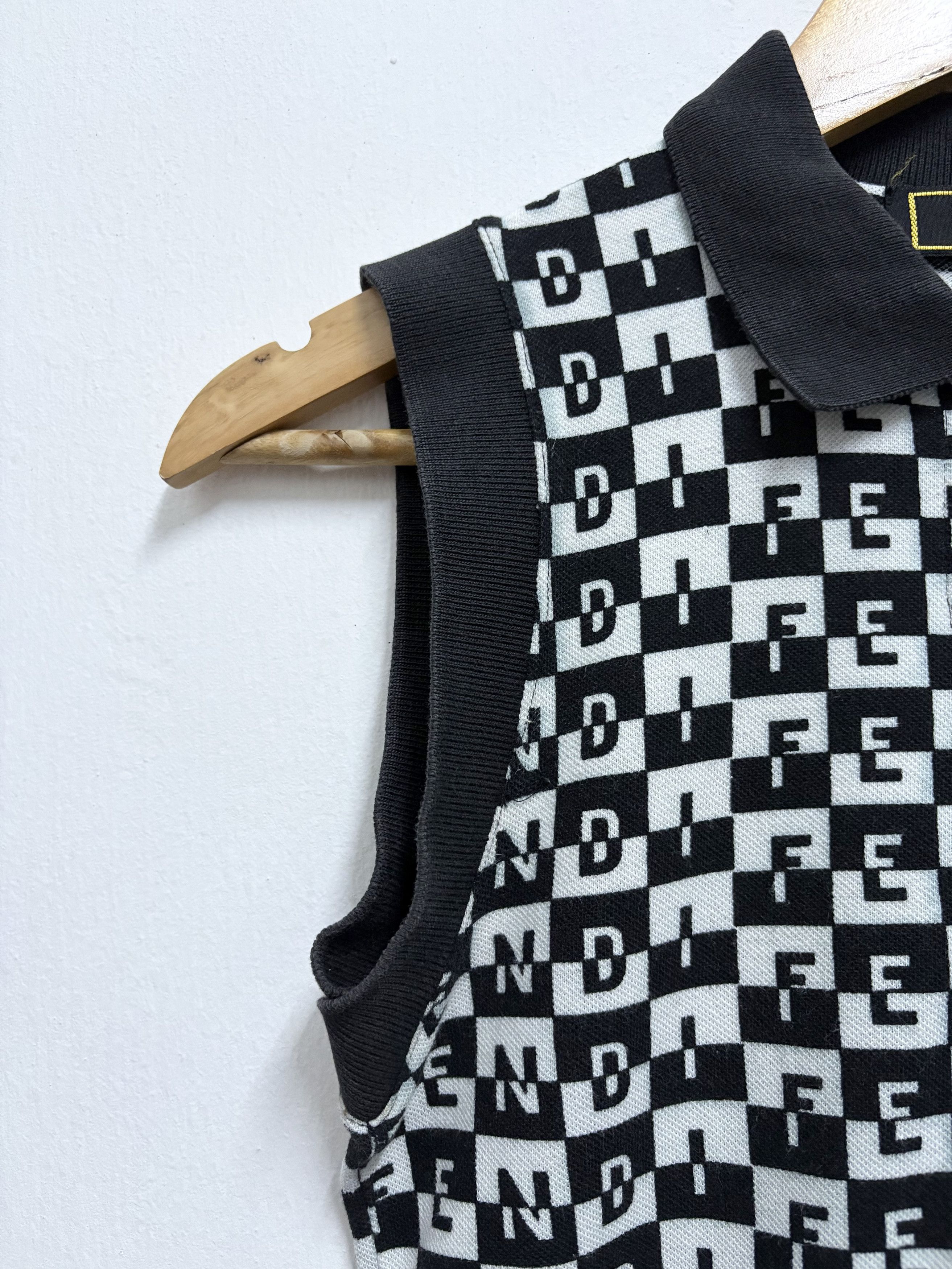 Fendi Vintage 90's Fendi Mare Black Monogram Midi Dress Size S / US 4 / IT 40 - 7 Thumbnail
