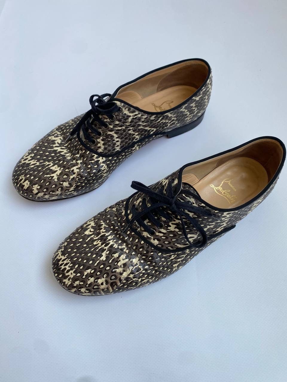 Christian Louboutin Christian Louboutin Lace Ups Low Top Snakeskin Size US 10 / IT 40 - 2 Thumbnail