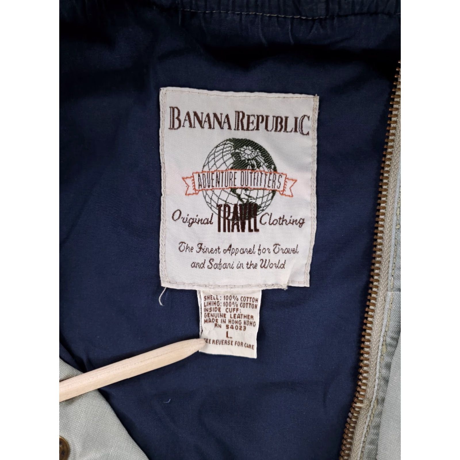 Banana Republic VINTAGE Banana Republic 80s 90s Travel Hooded Bomber Jacket Light Gray Mens L Size US L / EU 52-54 / 3 - 5 Thumbnail