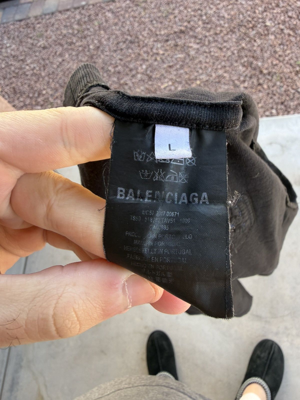 Balenciaga Balenciaga Embroidered Back Logo T-Shirt – Black / Blue Size US L / EU 52-54 / 3 - 5 Thumbnail