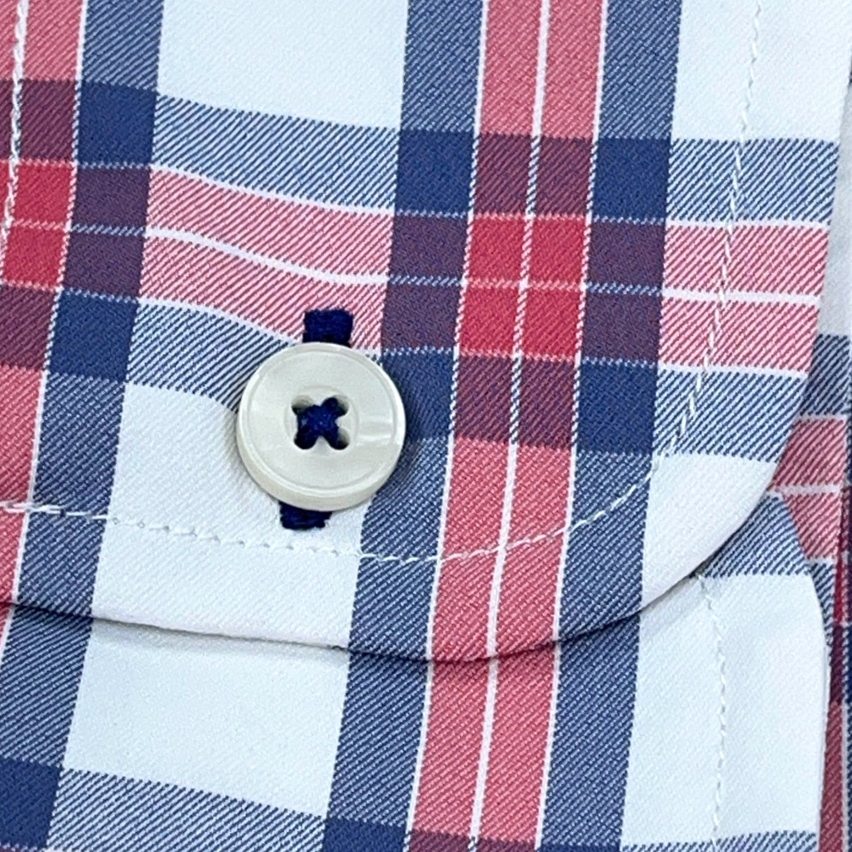 UNTUCKit VINTAGE Untuckit Men's Shirt Large Pink Blue White Plaid Button-Up Casual Slim Fit Size US L / EU 52-54 / 3 - 4 Thumbnail