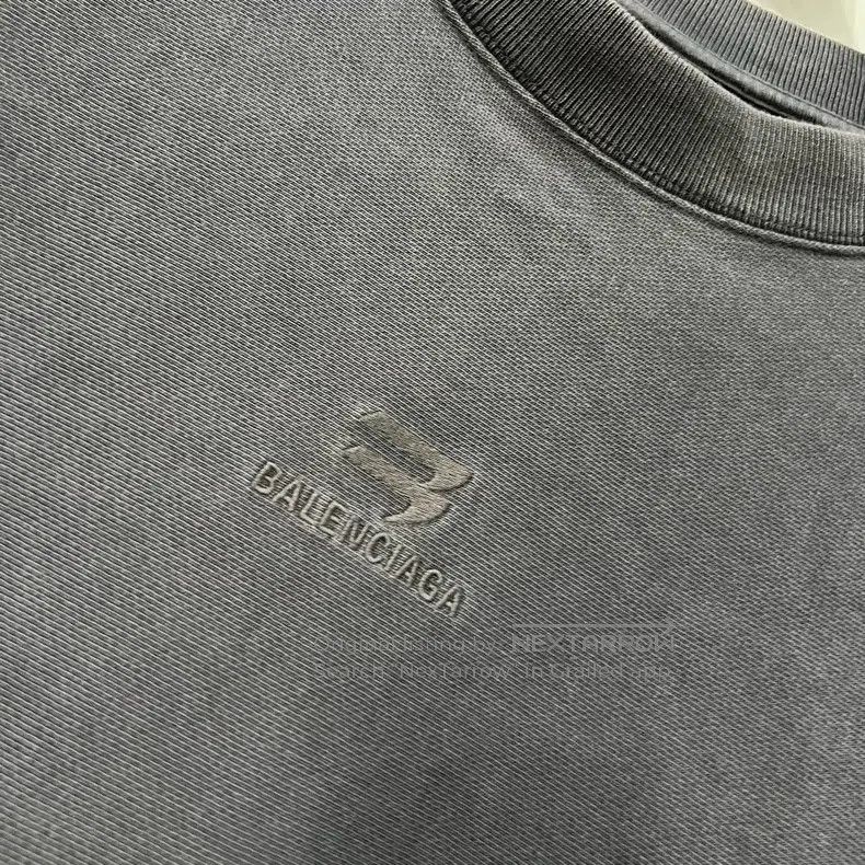 Balenciaga Balenciaga Black Double Logo Embroidered Sweatshirt Size US L / EU 52-54 / 3 - 4 Thumbnail