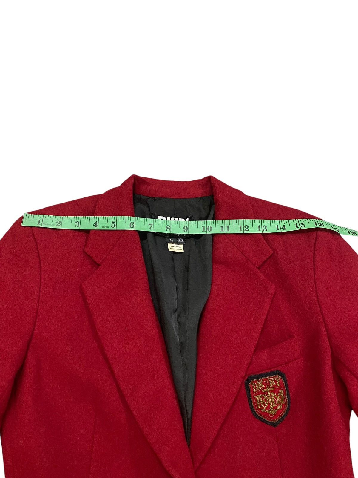 DKNY × Vintage Vintage 90s Preppy Donna Karan New York Wool Blazer Size 34S - 15 Thumbnail