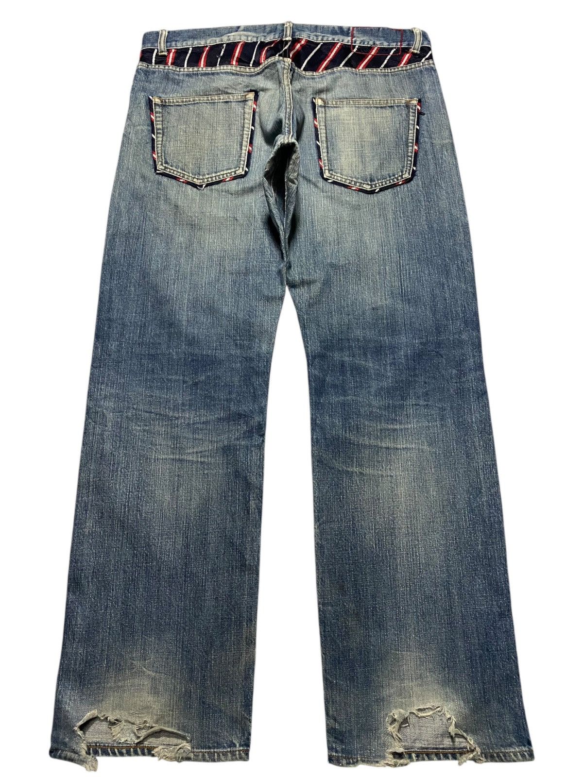 Tommy Hilfiger Vintage Tommy Hilfiger Denim Tears Distressed Loose Jeans Size US 36 / EU 52 - 2 Thumbnail