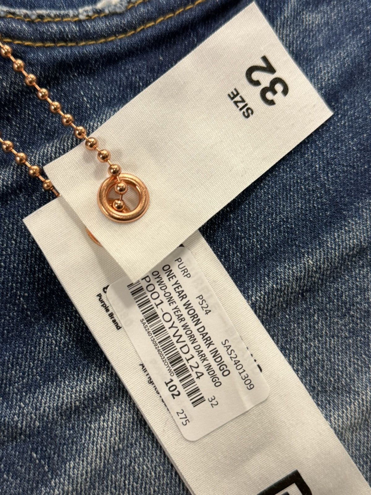 Purple Brand Purple Brand One Year Worn Dark Indigo Jeans Size US 32 / EU 48 - 2 Thumbnail