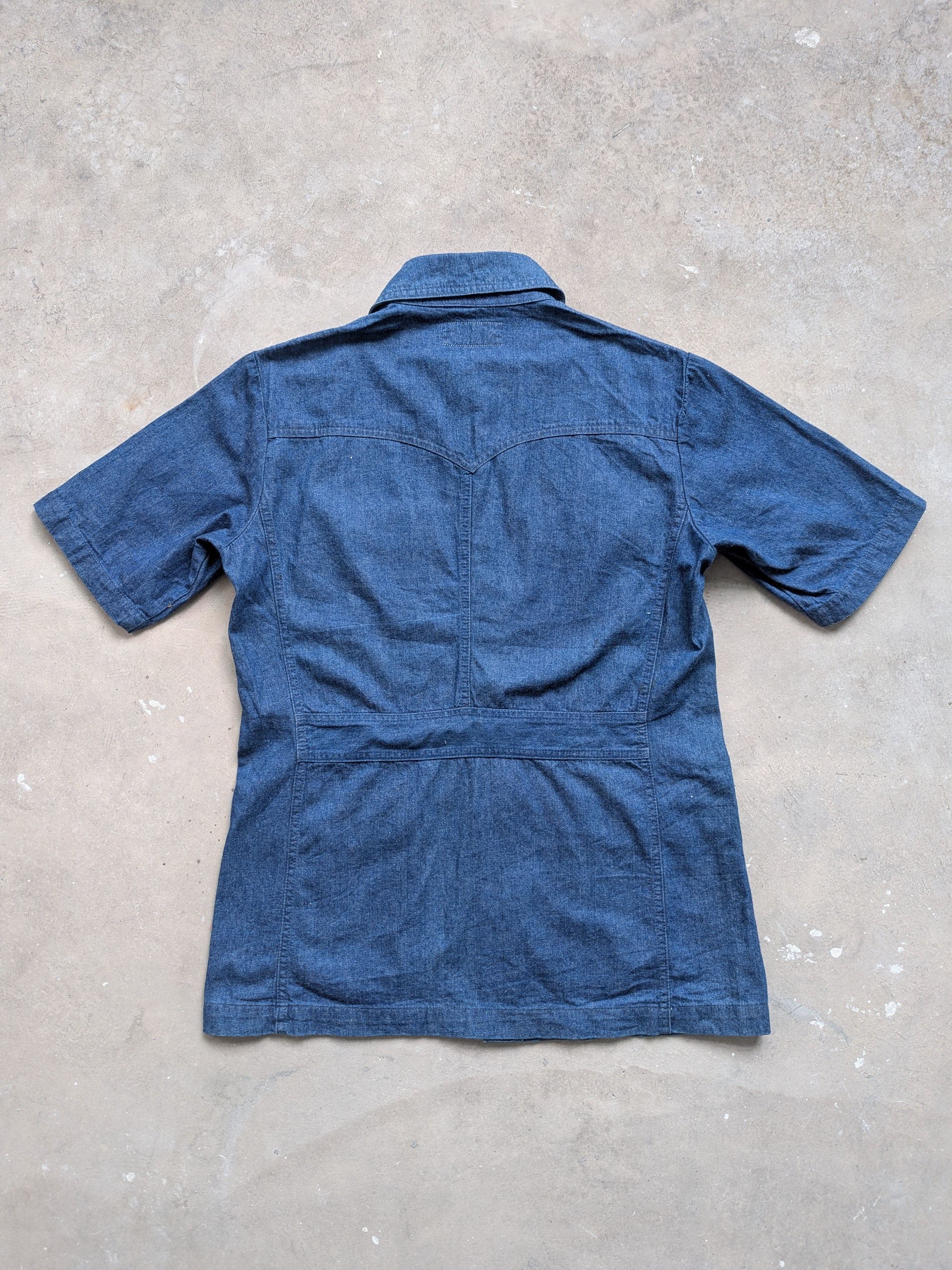 Japanese Brand × Vintage Vintage Simple Life Denim Shirt Button Up Size M / US 6-8 / IT 42-44 - 10 Thumbnail