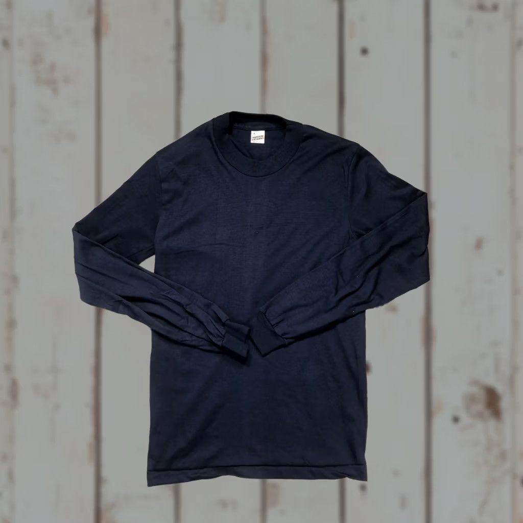 Vintage VINTAGE Screen Stars Shirt Mens Small Blue Solid Long Sleeve Blank Tee Made USA Size US S / EU 44-46 / 1 - 1 Thumbnail