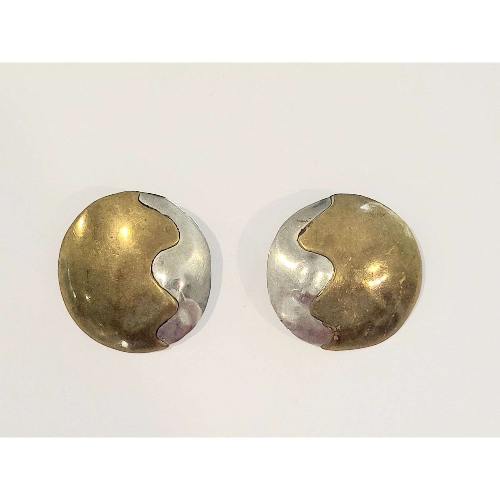& Other Stories Artisan Hand-Crafted 2-Tone Mixed Metal Pierced Earrings Size ONE SIZE - 2 Thumbnail