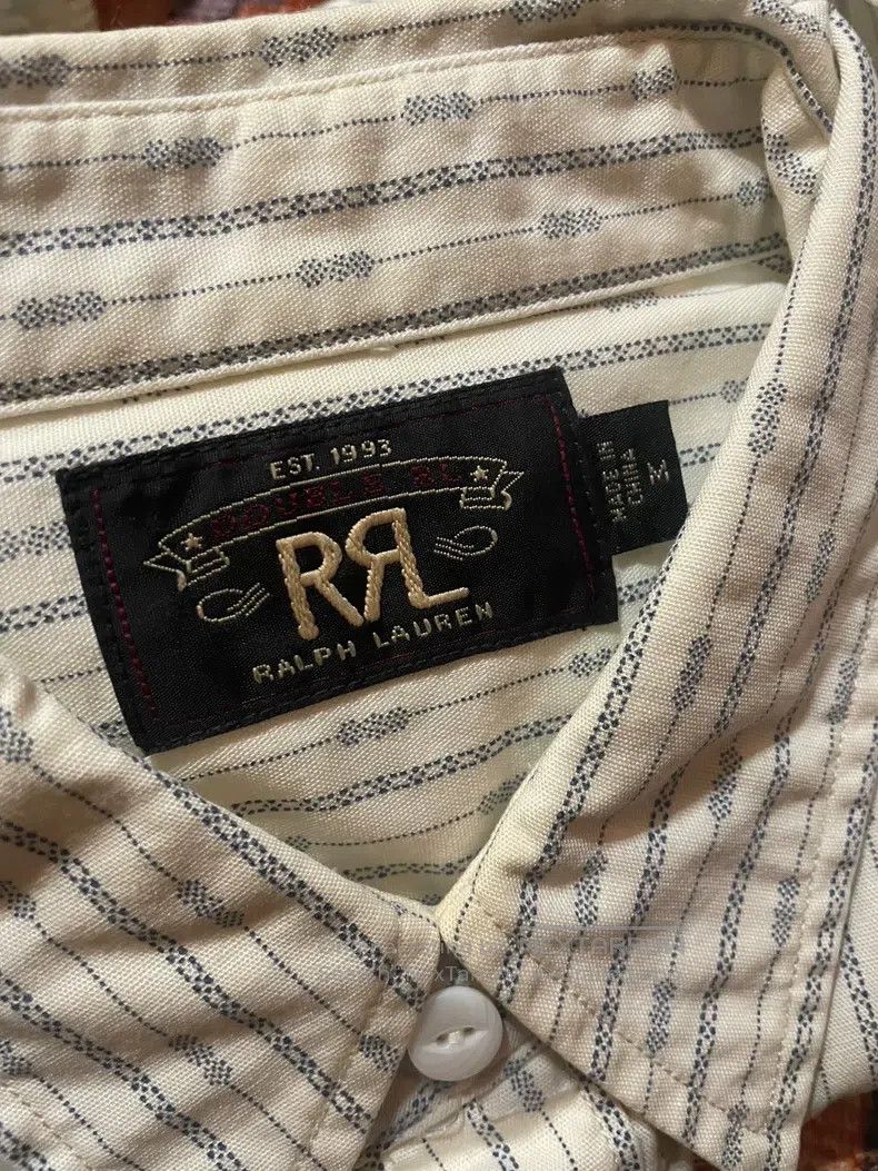 RRL Ralph Lauren RRL Ralph Lauren Rare vintage beige striped shirt Size US M / EU 48-50 / 2 - 3 Thumbnail