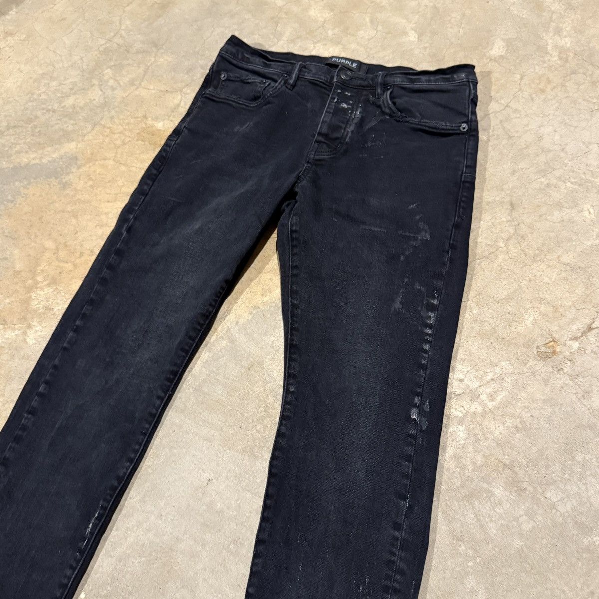 Purple Brand Purple Brand P001 Silver Oil Distressed Jeans Grunge ERD Size US 31 - 5 Thumbnail