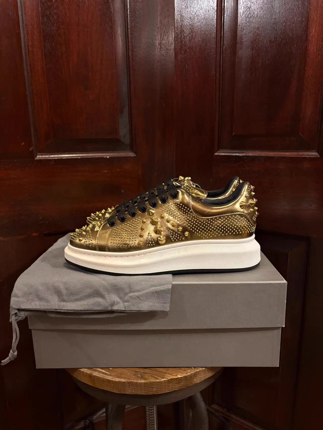Alexander McQueen Alexander McQueen 16FW Studded Platform Sneakers Ｑ25 Size US 7 / EU 40 - 7 Thumbnail