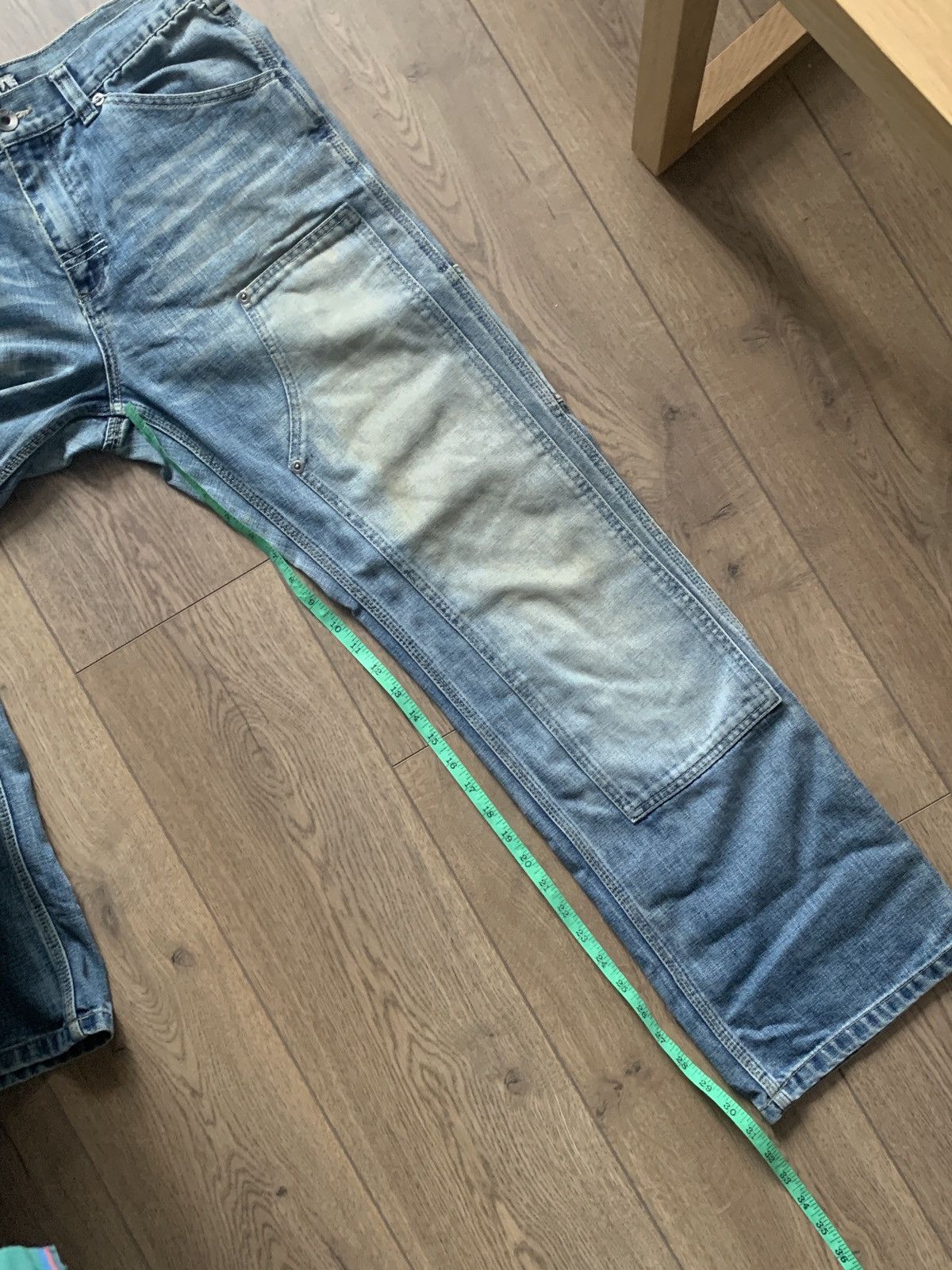 Vintage Y2K Watanabe baggy double knee dirt wash denim pants 33x32 Size US 32 / EU 48 - 6 Thumbnail