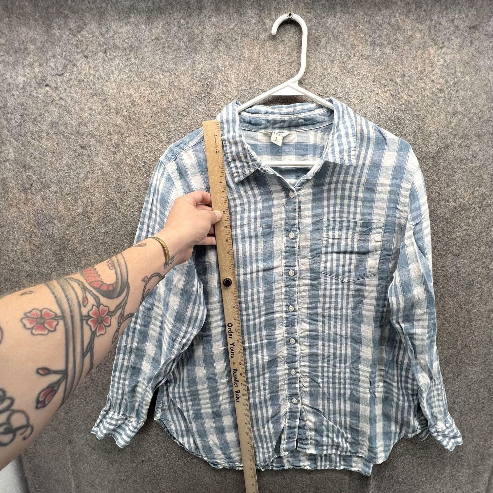 Vintage L.L. Bean Shirt Mens Large Blue Plaid Chambray Button Front Lightweight Shirt Mens Large Blue Plaid Chambray Button Front Lightweight Size US L / EU 52-54 / 3 - 4 Thumbnail
