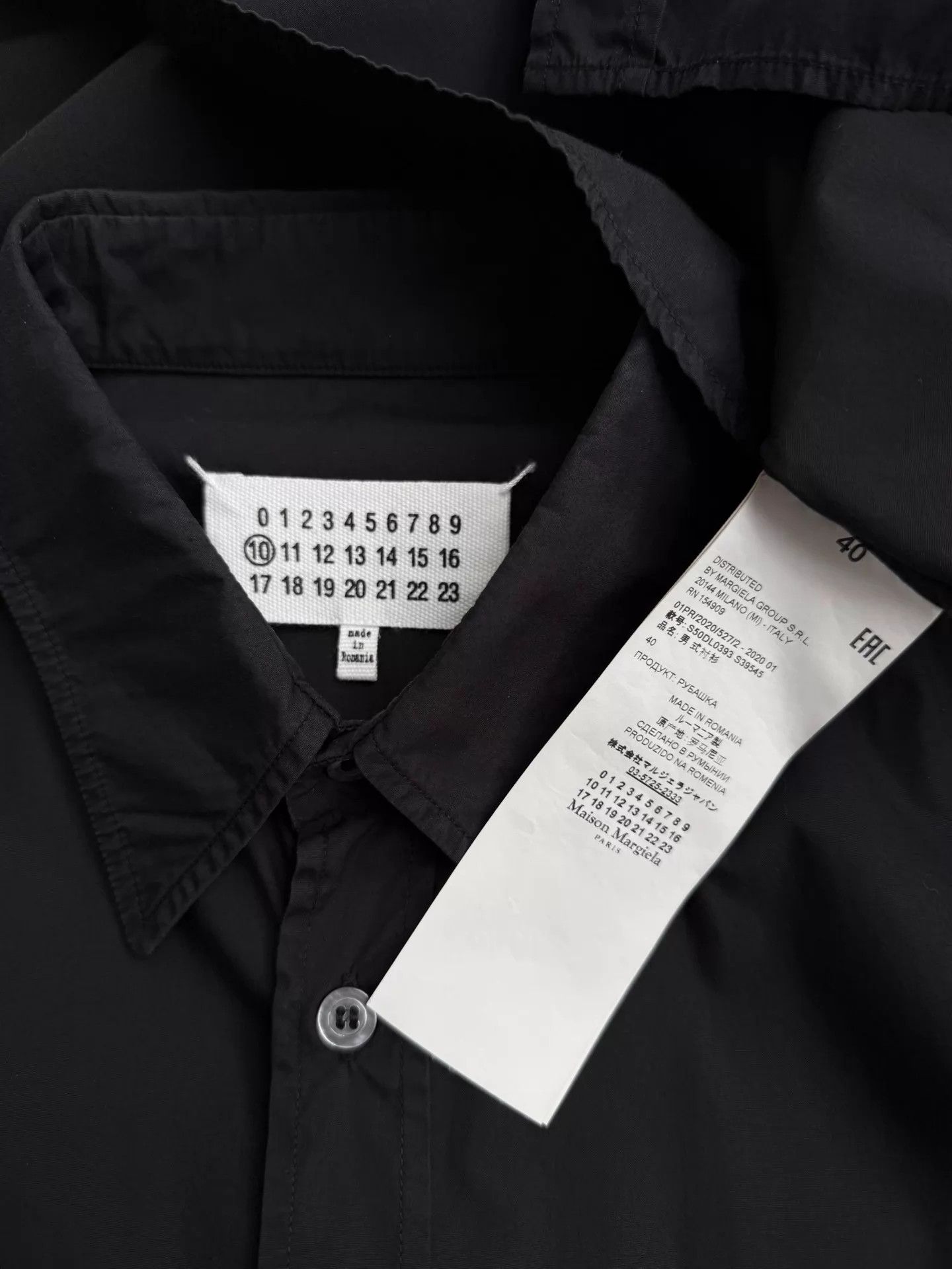 Maison Margiela Maison Margiela SS20 Contrast Stitch Pocket Shirt Black 40 Size US M / EU 48-50 / 2 - 6 Thumbnail