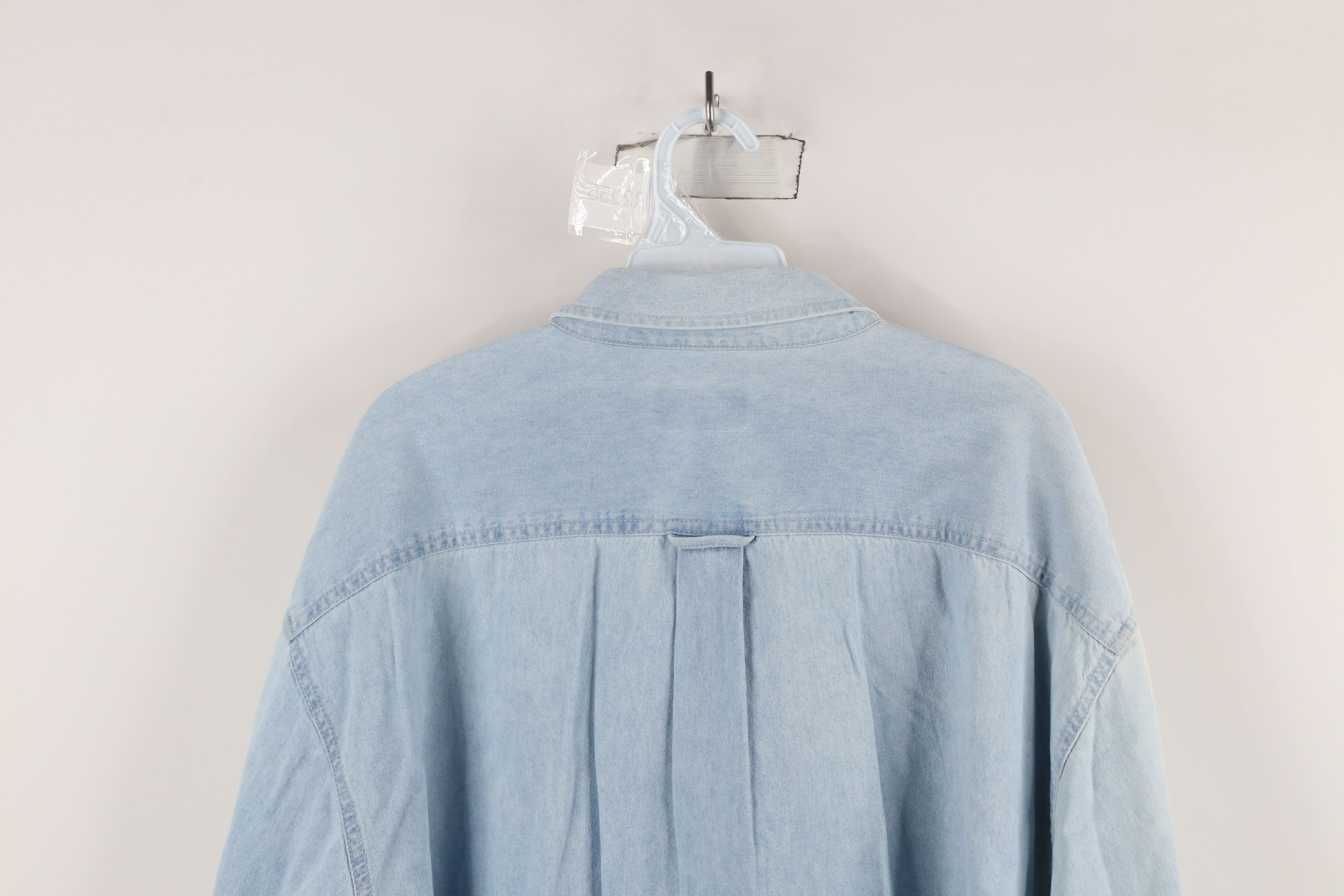 Vintage Vintage 90s Streetwear Denim Jean Button Down Shirt Blue Size US XL / EU 56 / 4 - 14 Thumbnail