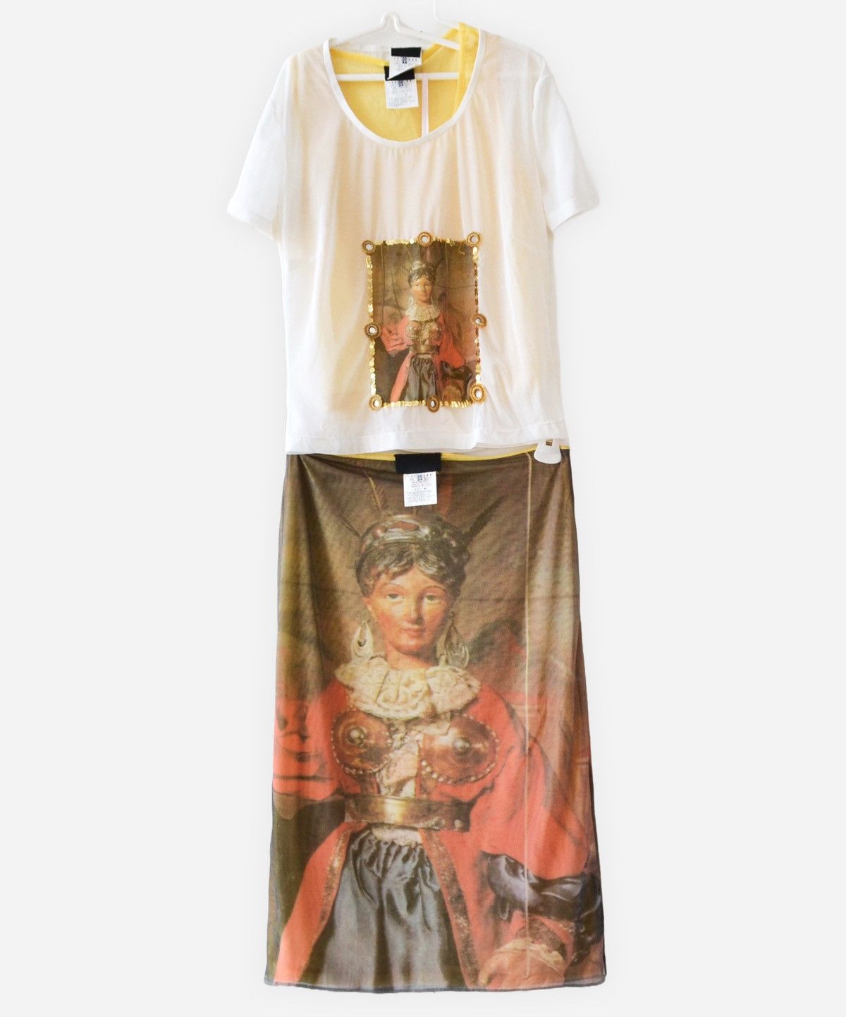 Dolce & Gabbana DOLCE GABBANA Top T Shirt Skirt Set Queen Mesh y2k D&G Size 30" / US 8 / IT 44 - 1 Thumbnail