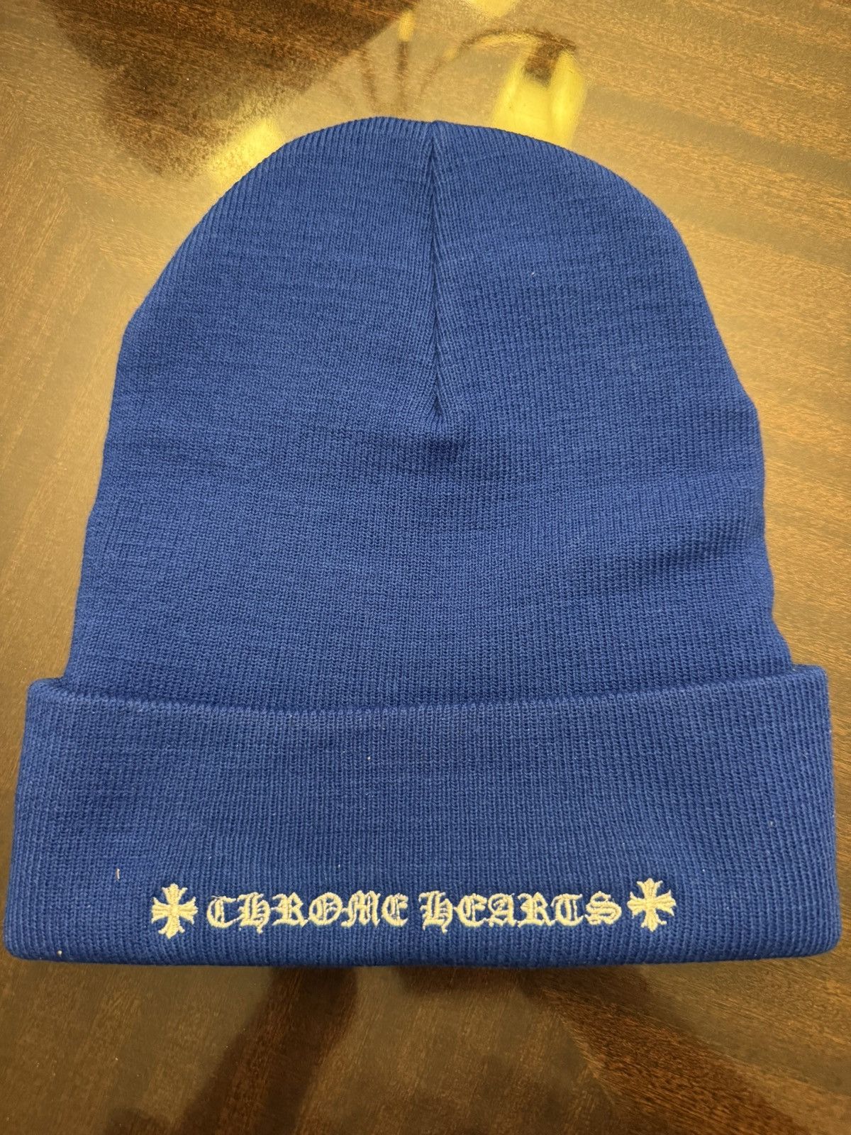 Chrome Hearts Chrome Hearts Blue Beanie Size ONE SIZE - 2 Thumbnail