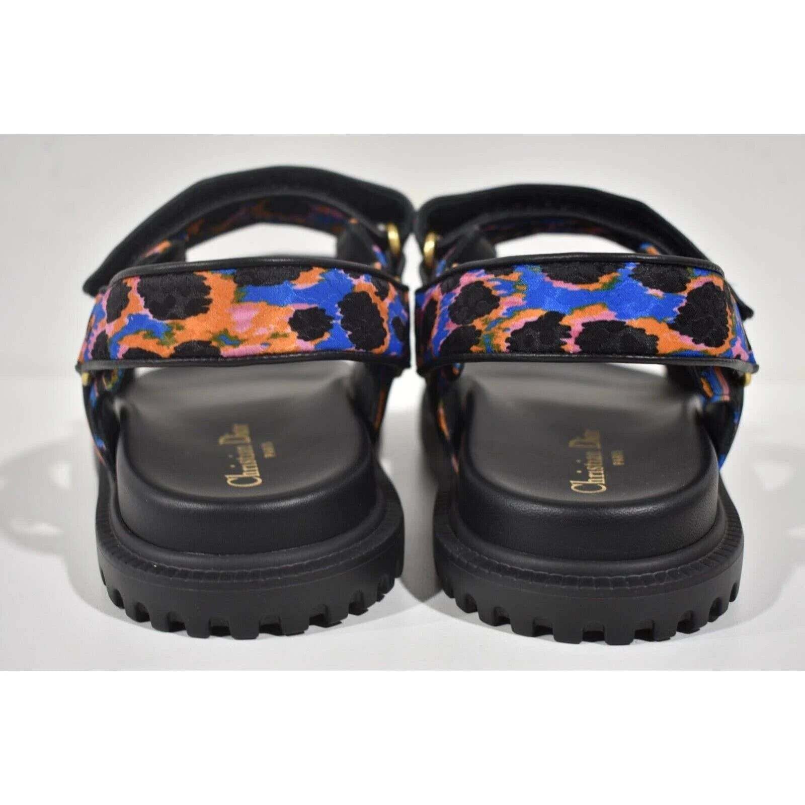 Dior Christian Dior Act Dway Mizza Black Silk Gold Logo Strap Size US 7 / IT 37 - 11 Thumbnail